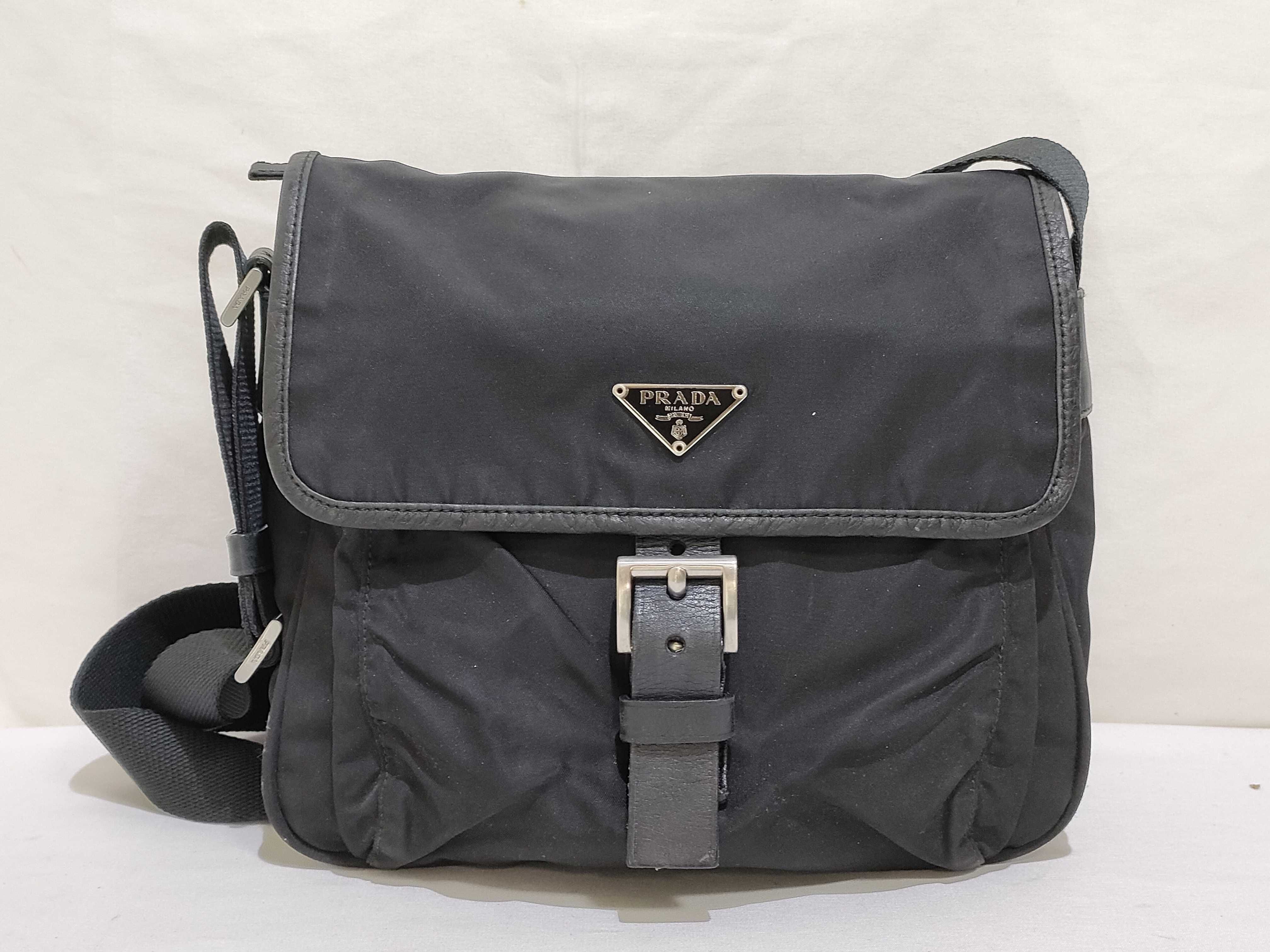 Nylon Shoulder Bag, Black Nylon Shoulder Bag