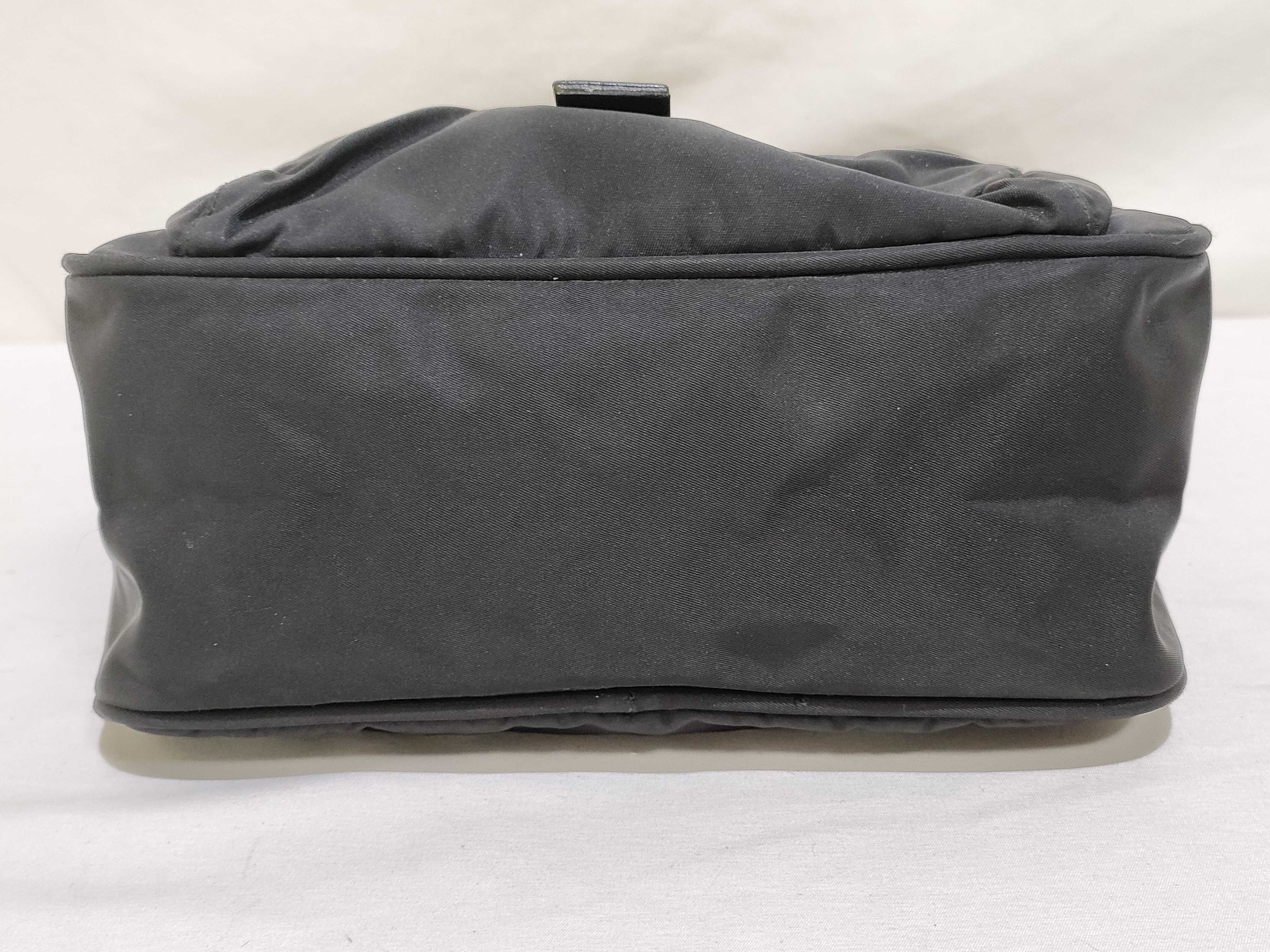 Nylon Shoulder Bag, Black Nylon Shoulder Bag — view 7