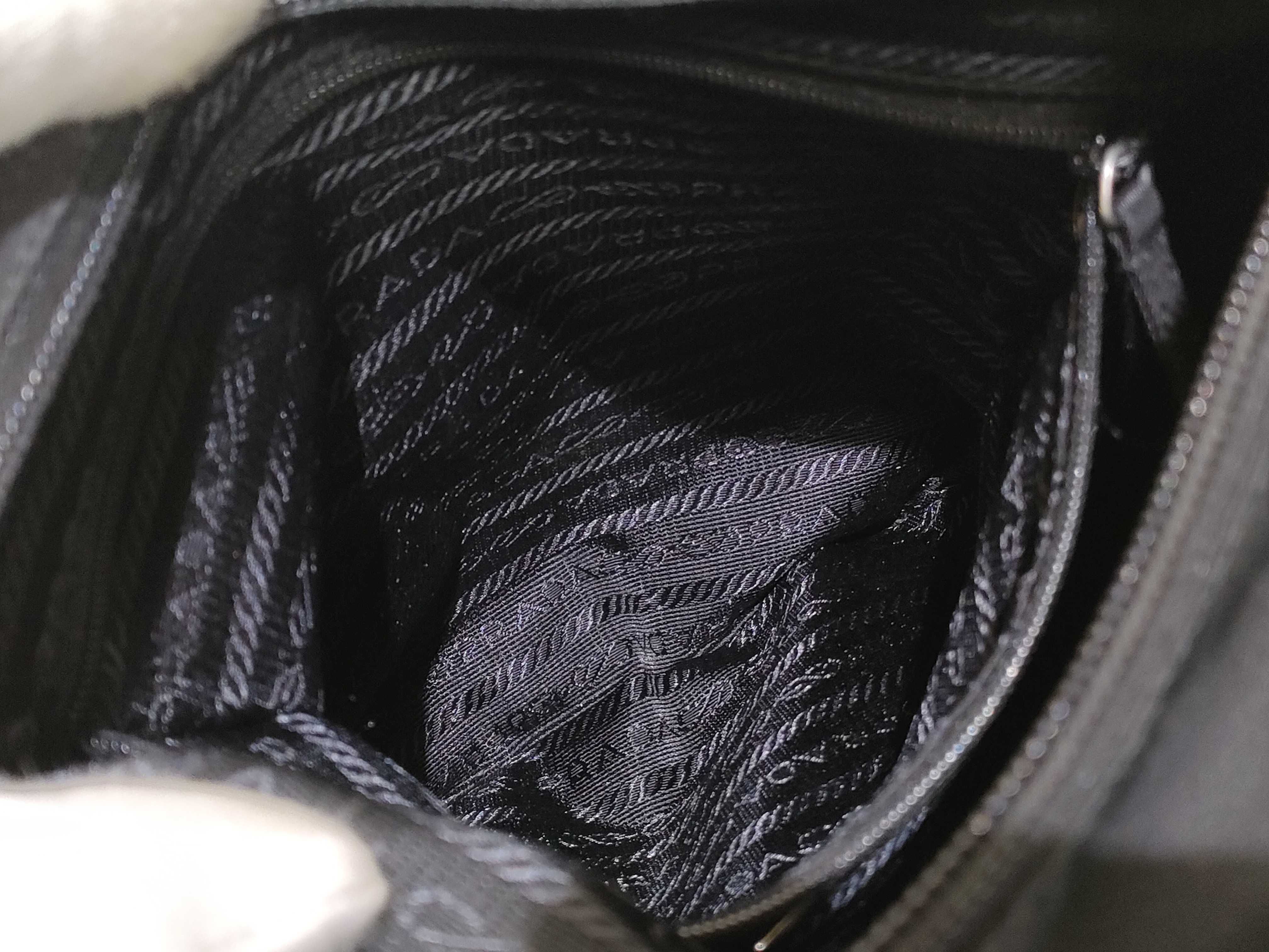 Nylon Shoulder Bag, Black Nylon Shoulder Bag — view 10