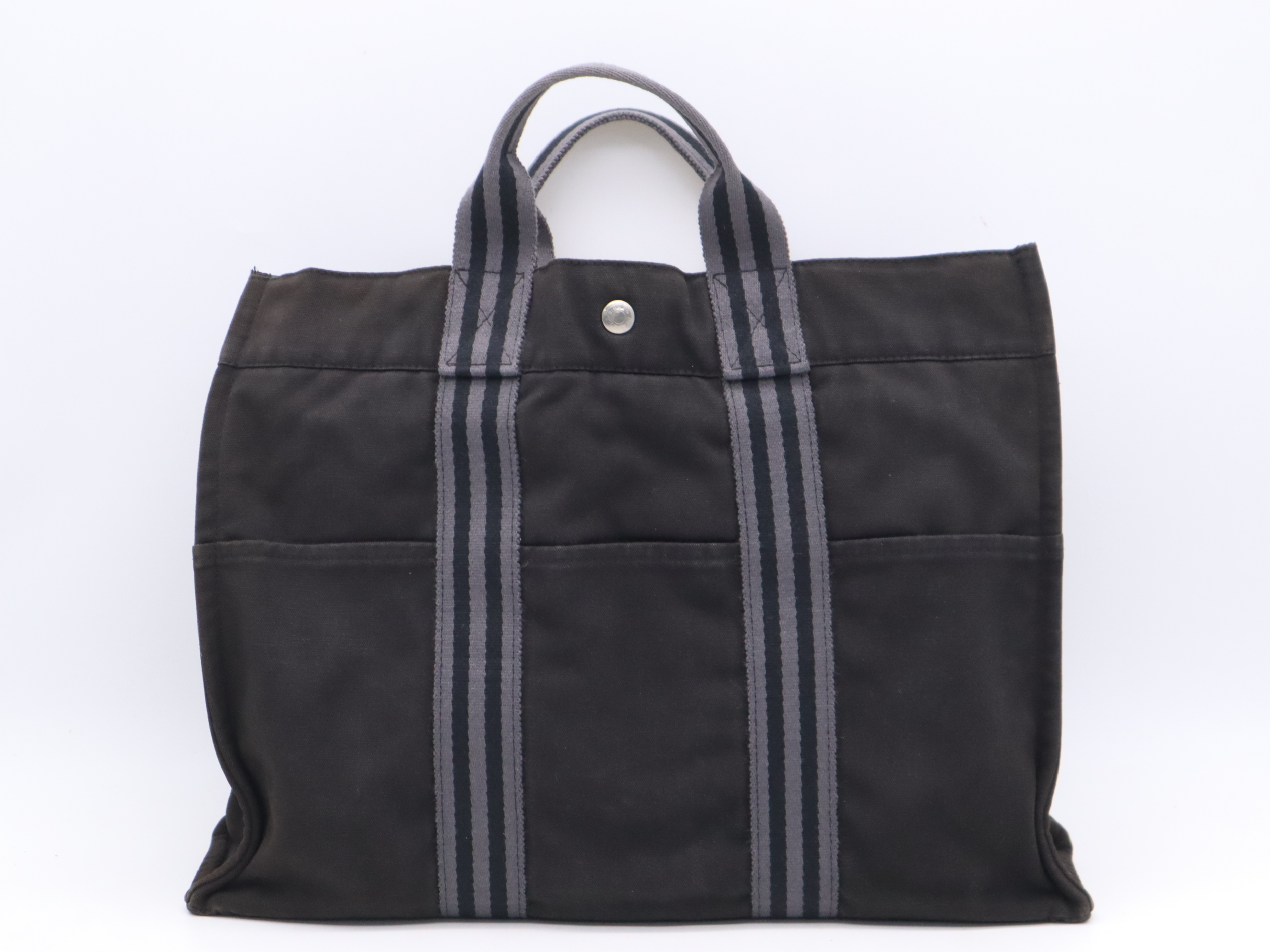 Canvas Fourre-Tout Tote MM Black with Silver Hardware Tote Bag — view 2