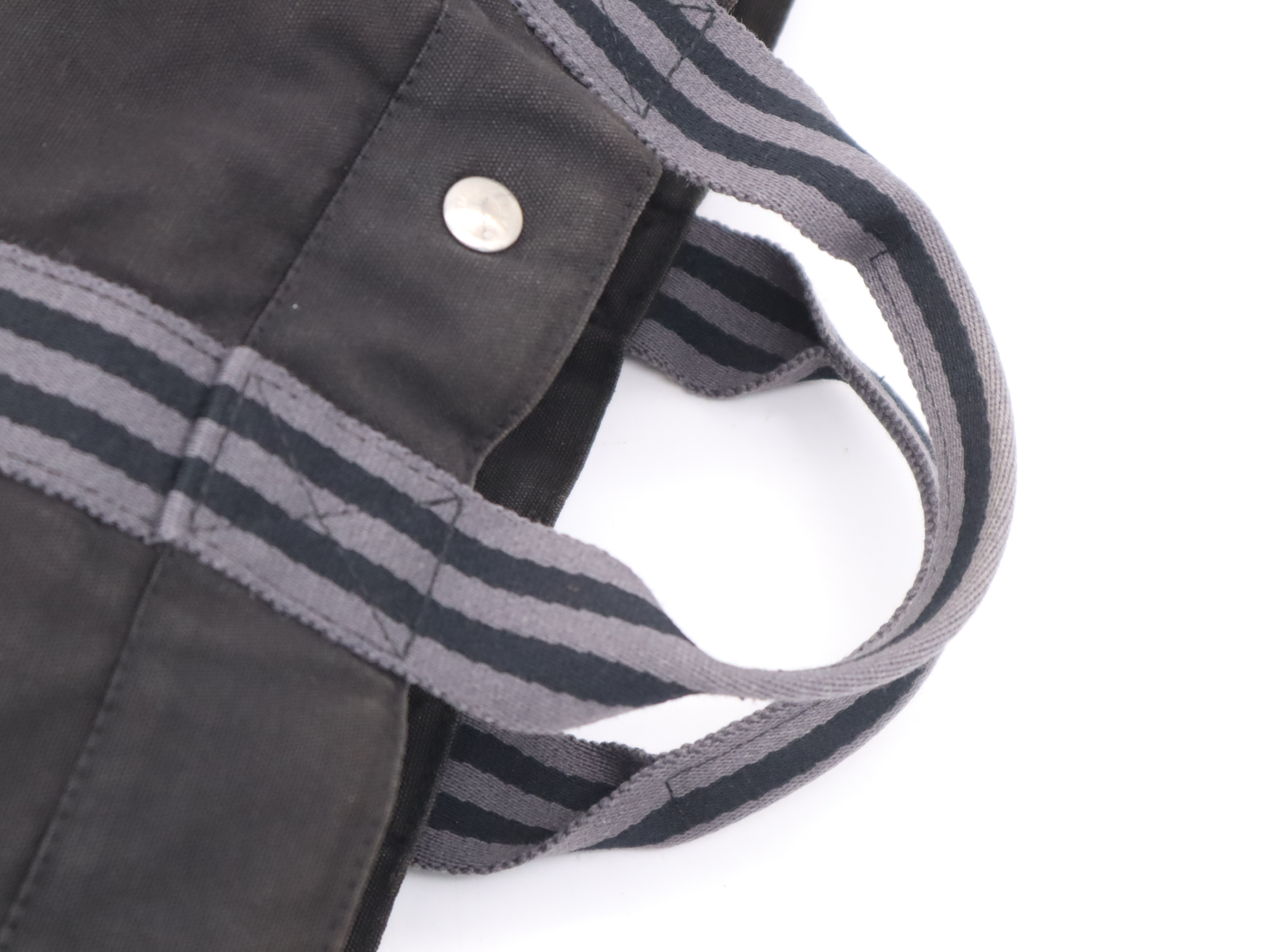 Canvas Fourre-Tout Tote MM Black with Silver Hardware Tote Bag — view 6
