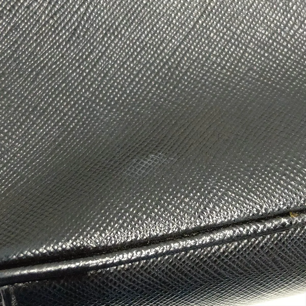 Saffiano Leather Shoulder Bag, Black — view 9