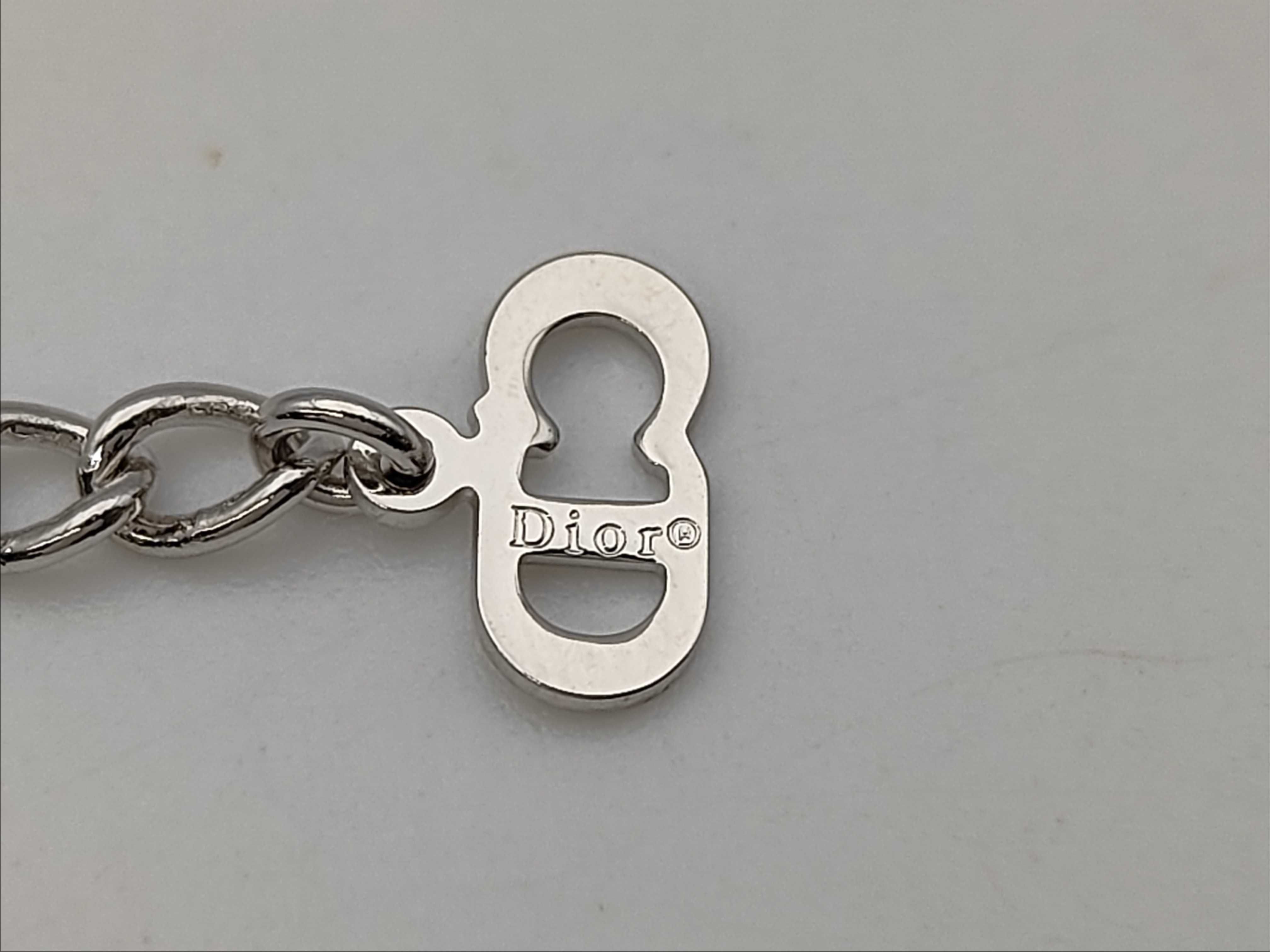 CD Logo Cube Rhinestone Necklace — view 5