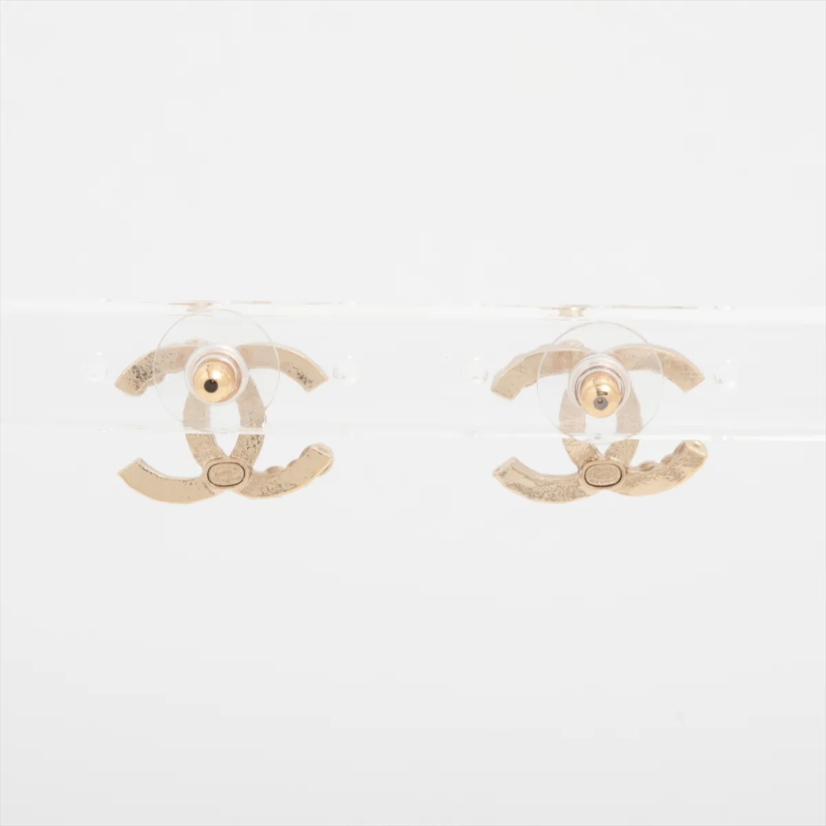 Coco Mark A22P Earrings (Pair) GP x Rhinestone Gold - — view 2