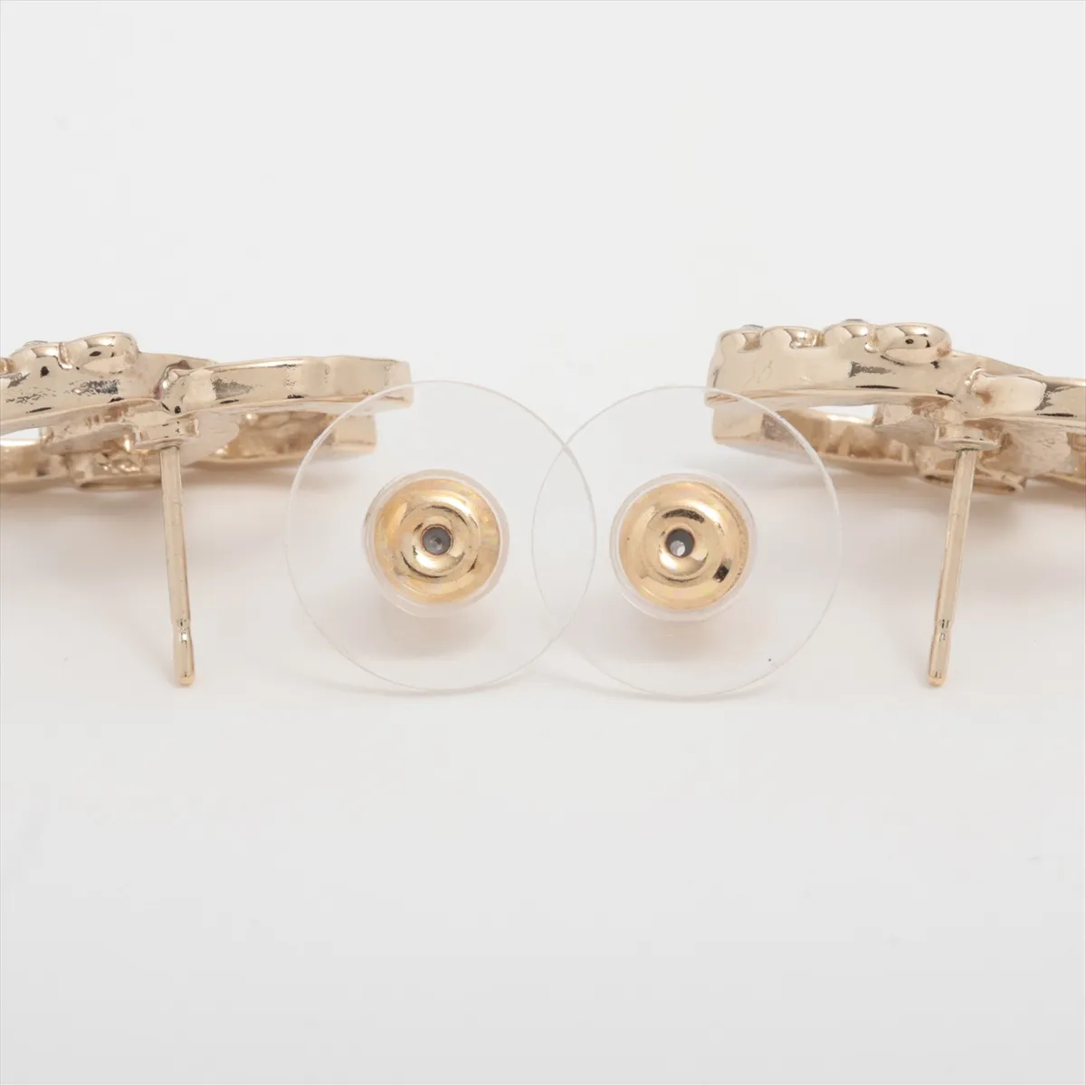 Coco Mark A22P Earrings (Pair) GP x Rhinestone Gold - — view 4