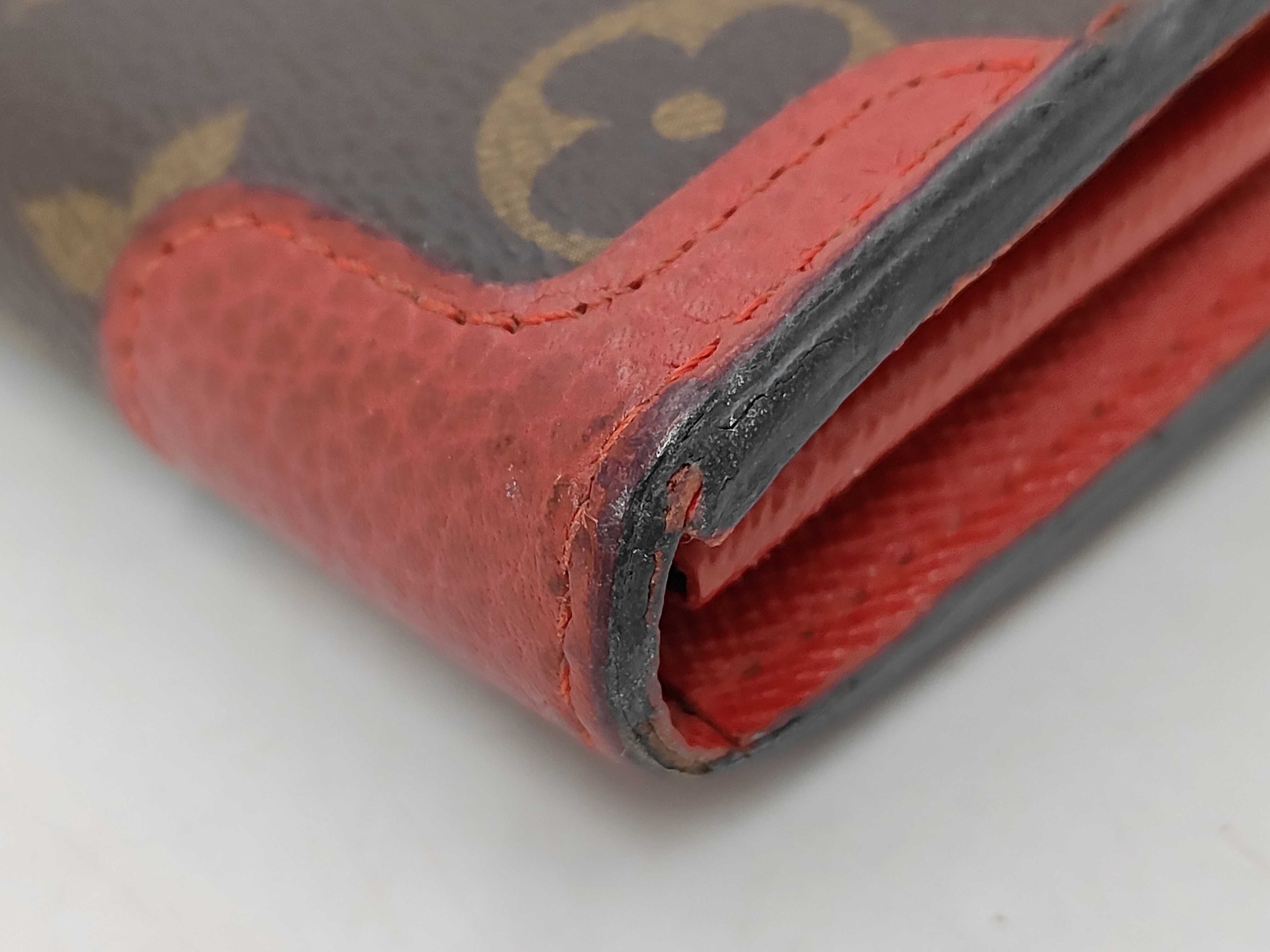 Monogram Louis Vuitton Monogram Portefeuille Sarah Retiro Cerise MI2177 Wallet — view 7