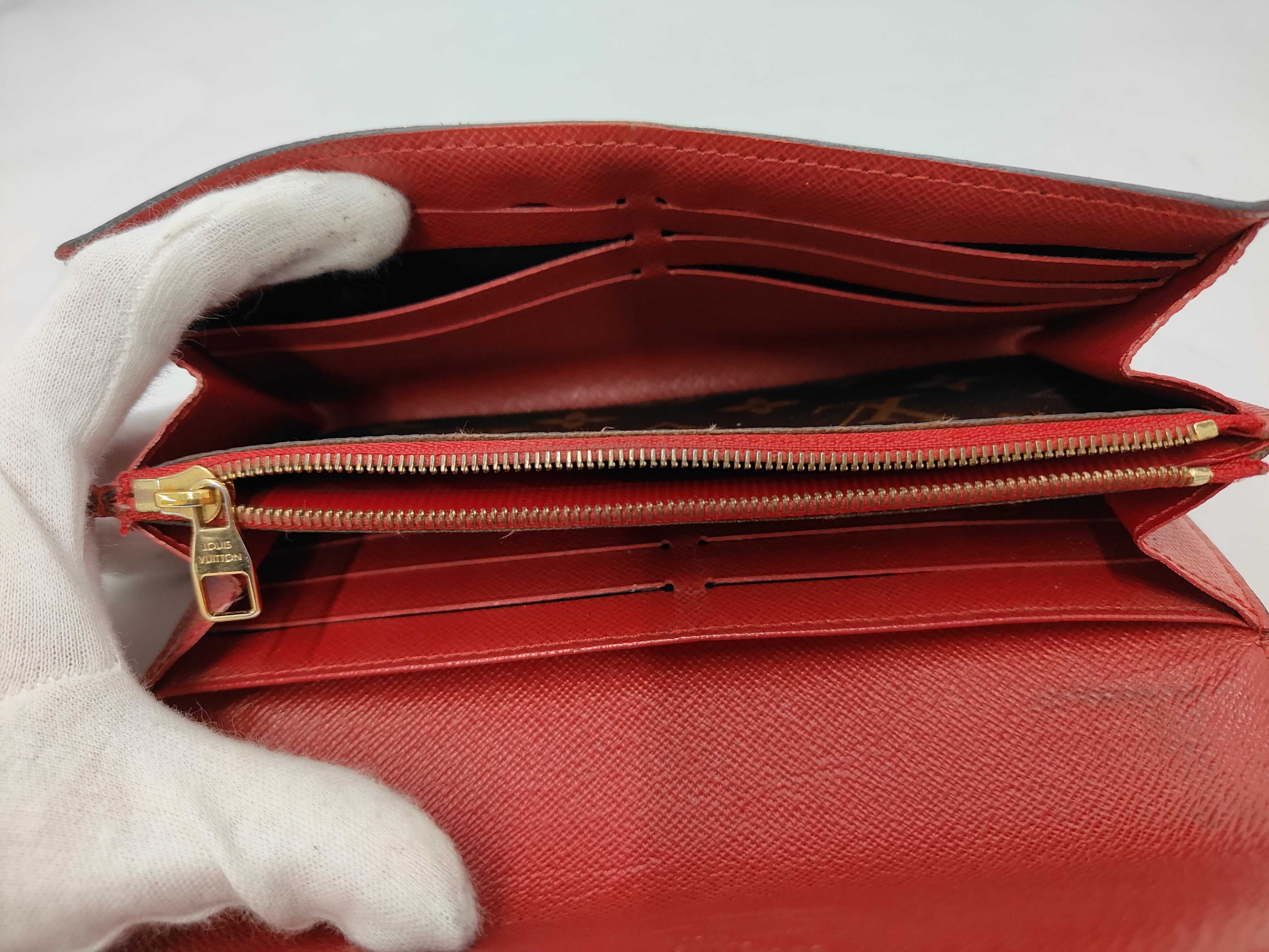 Monogram Louis Vuitton Monogram Portefeuille Sarah Retiro Cerise MI2177 Wallet — view 9