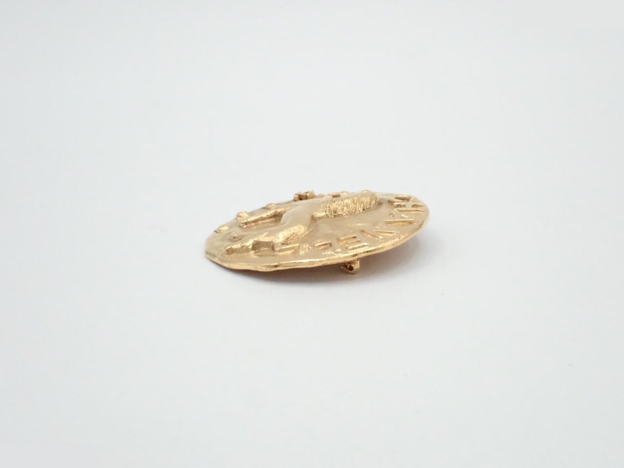 Brooch, Coco Mark, Gold — view 3