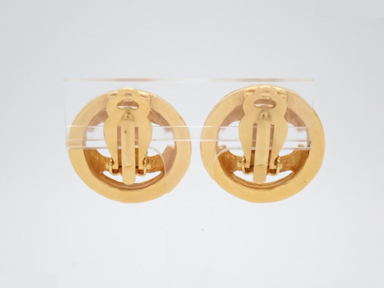 Earrings with Coco Mark design, gold. — view 2