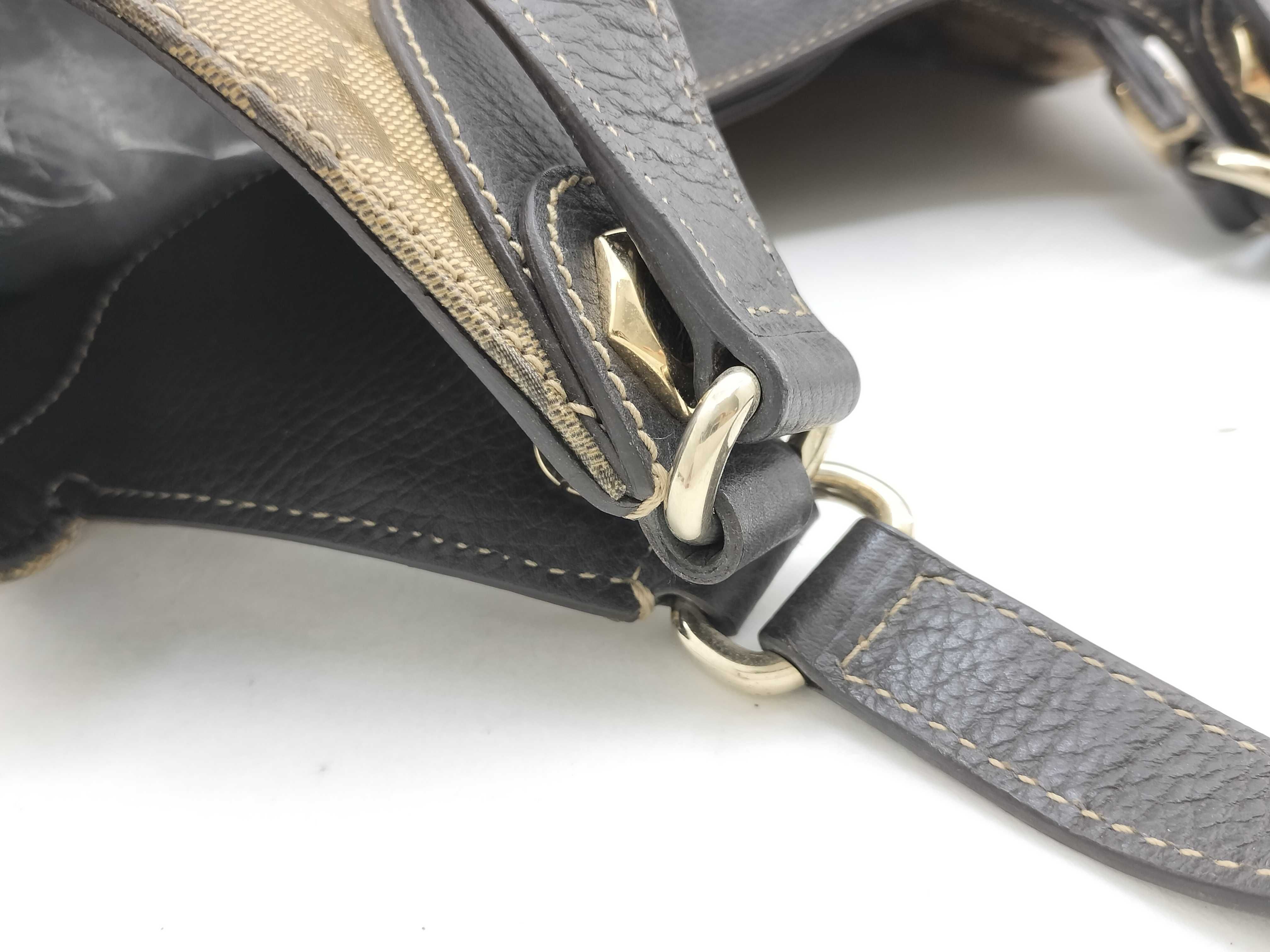 GG Crystal Brown Crystal Leather GG Monogram Underarm Bag Handbag — view 7