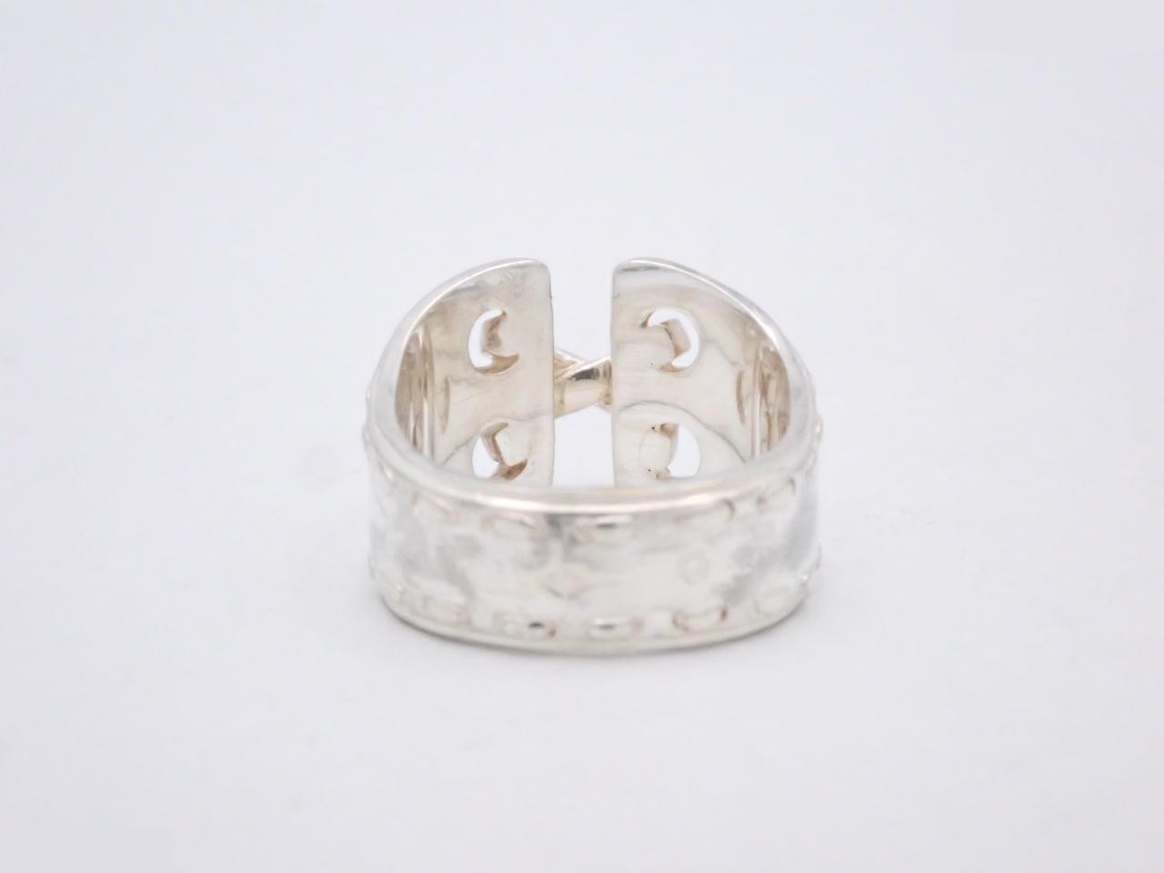 Mexico ring, 925 sterling silver, 5.6g, stamped "51", actual size #8 — view 2