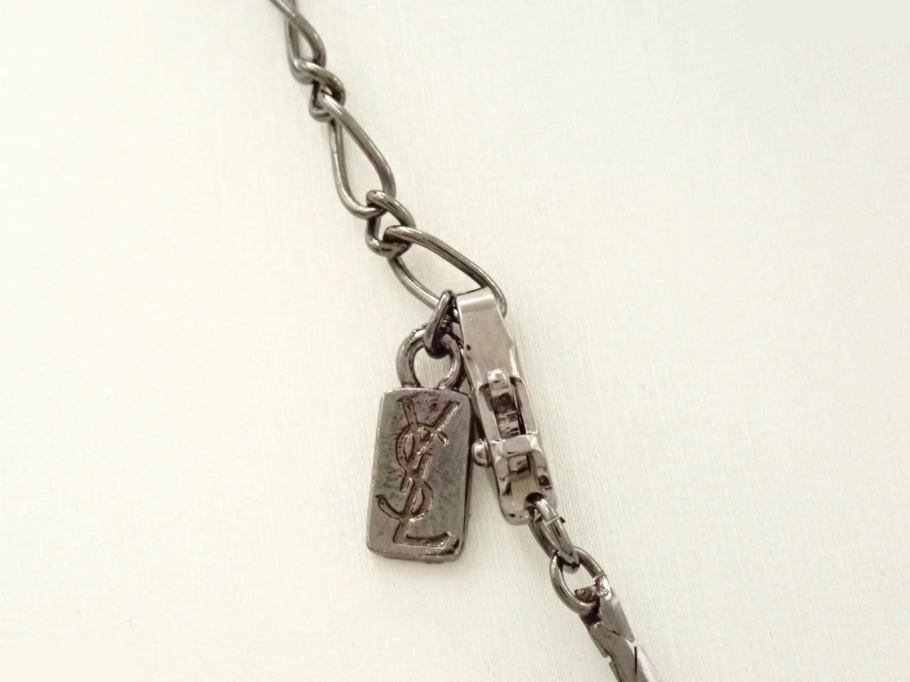 Colored stone, green, necklace, chain approximately 40cm — view 2
