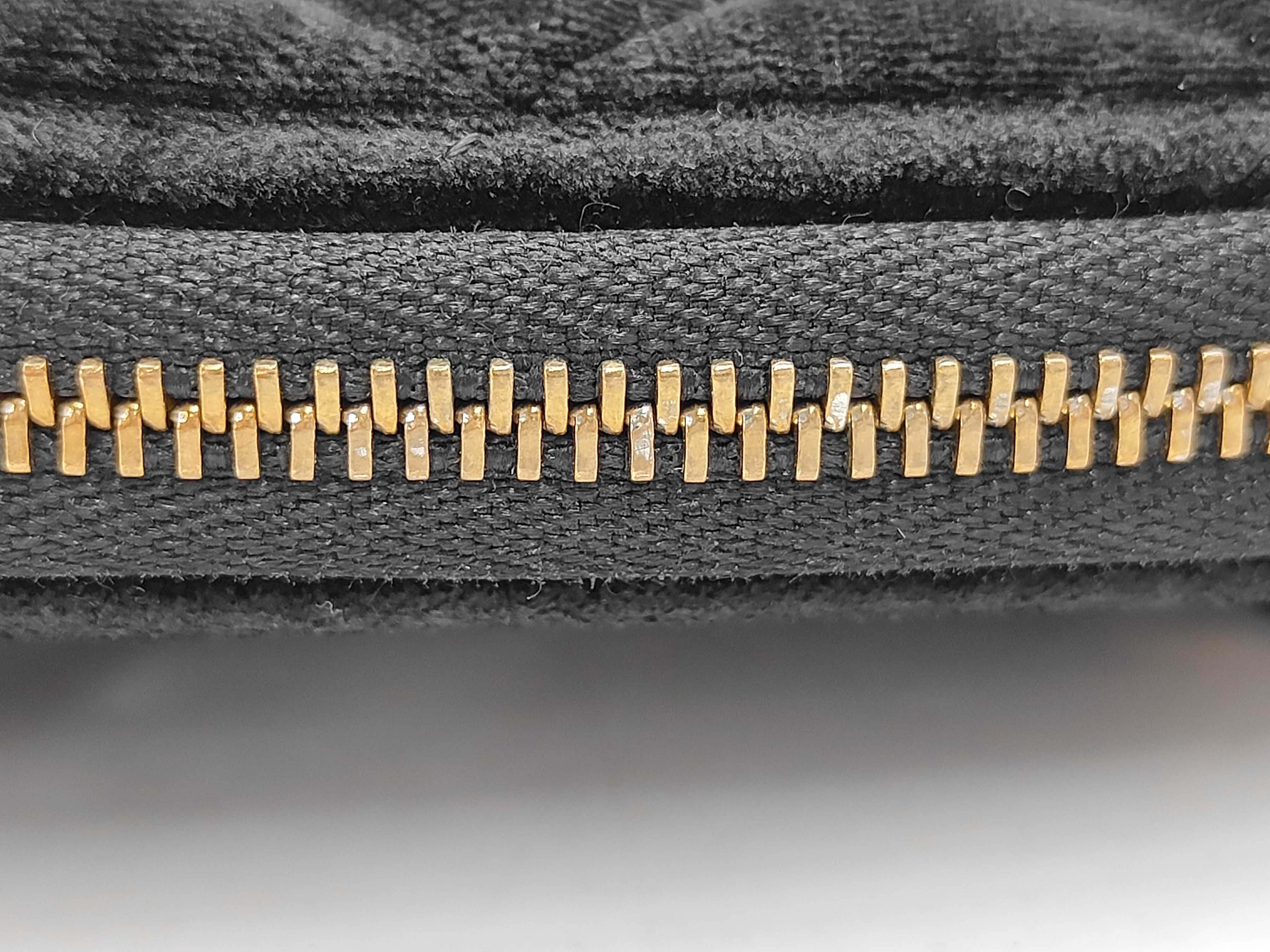Velour Matelassé Black Shoulder Bag — view 6