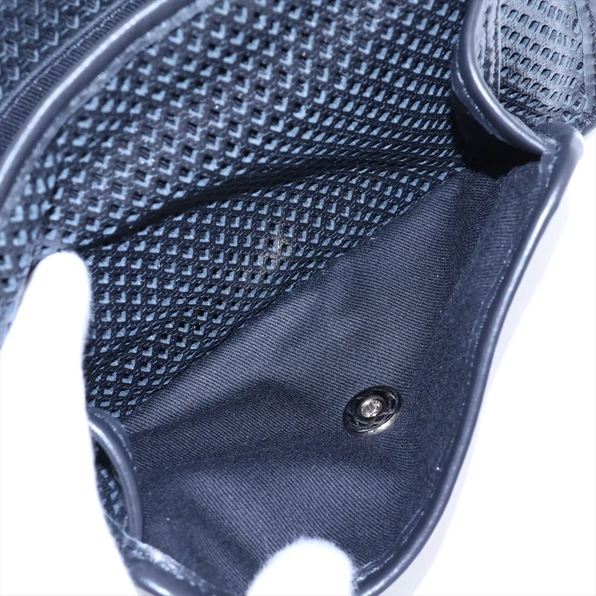 French Riviera Perforated Leather Single Flap Single Chain Bag, Black with Silver Hardware, Item No. 17499364 (Serial No. 17) — view 9