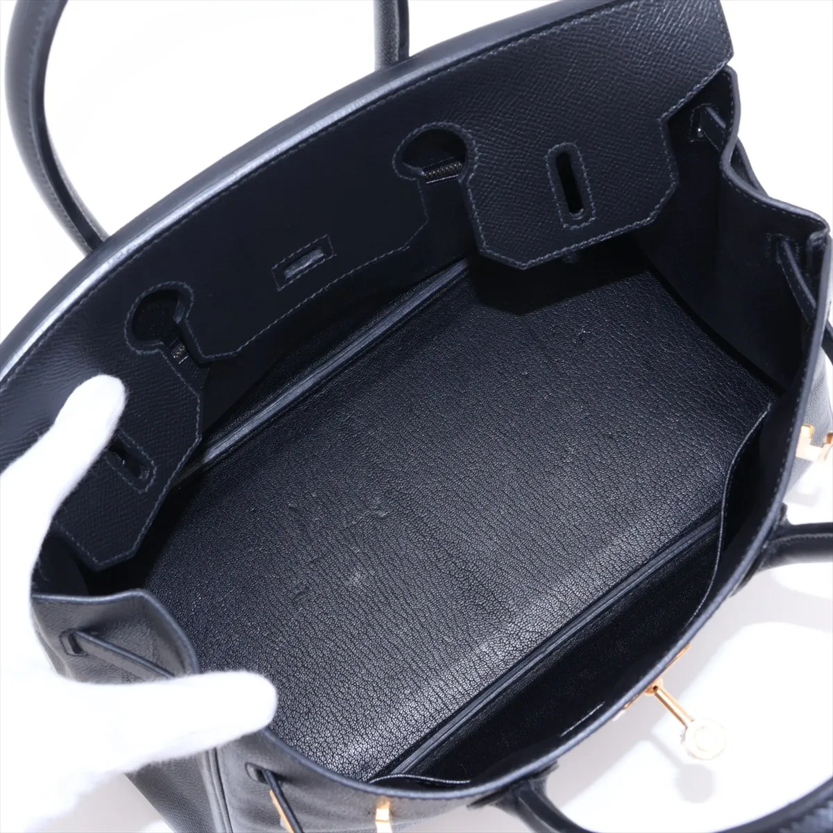 [Individually packaged] Hermes Birkin 30 Letournée Veau Epsom Black Gold Hardware A: 2017 — view 7