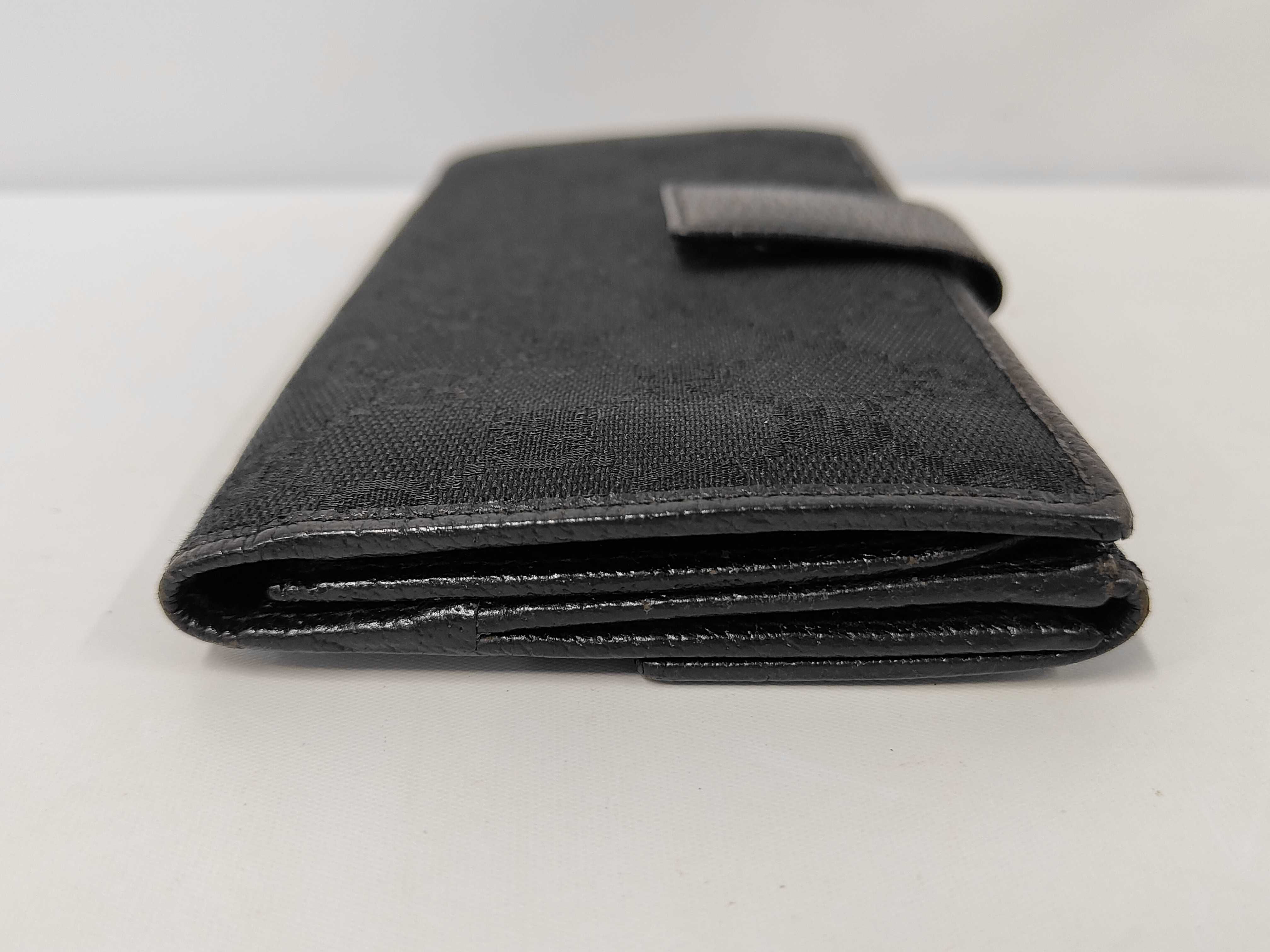 GG Canvas Long Wallet, Black, 112715 — view 5
