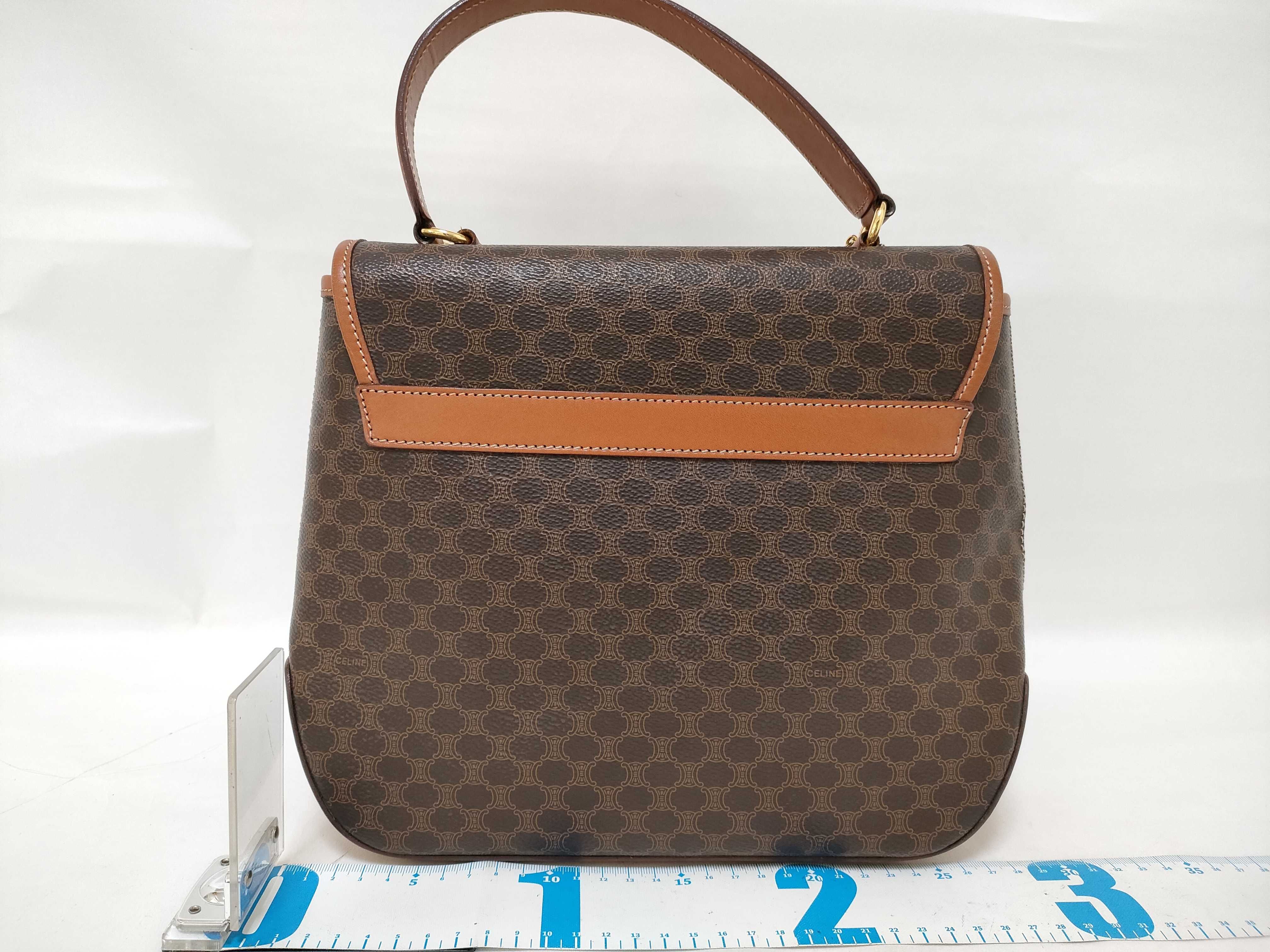 Brown Macadam Pattern Vintage 2-Way Bag Handbag — view 2