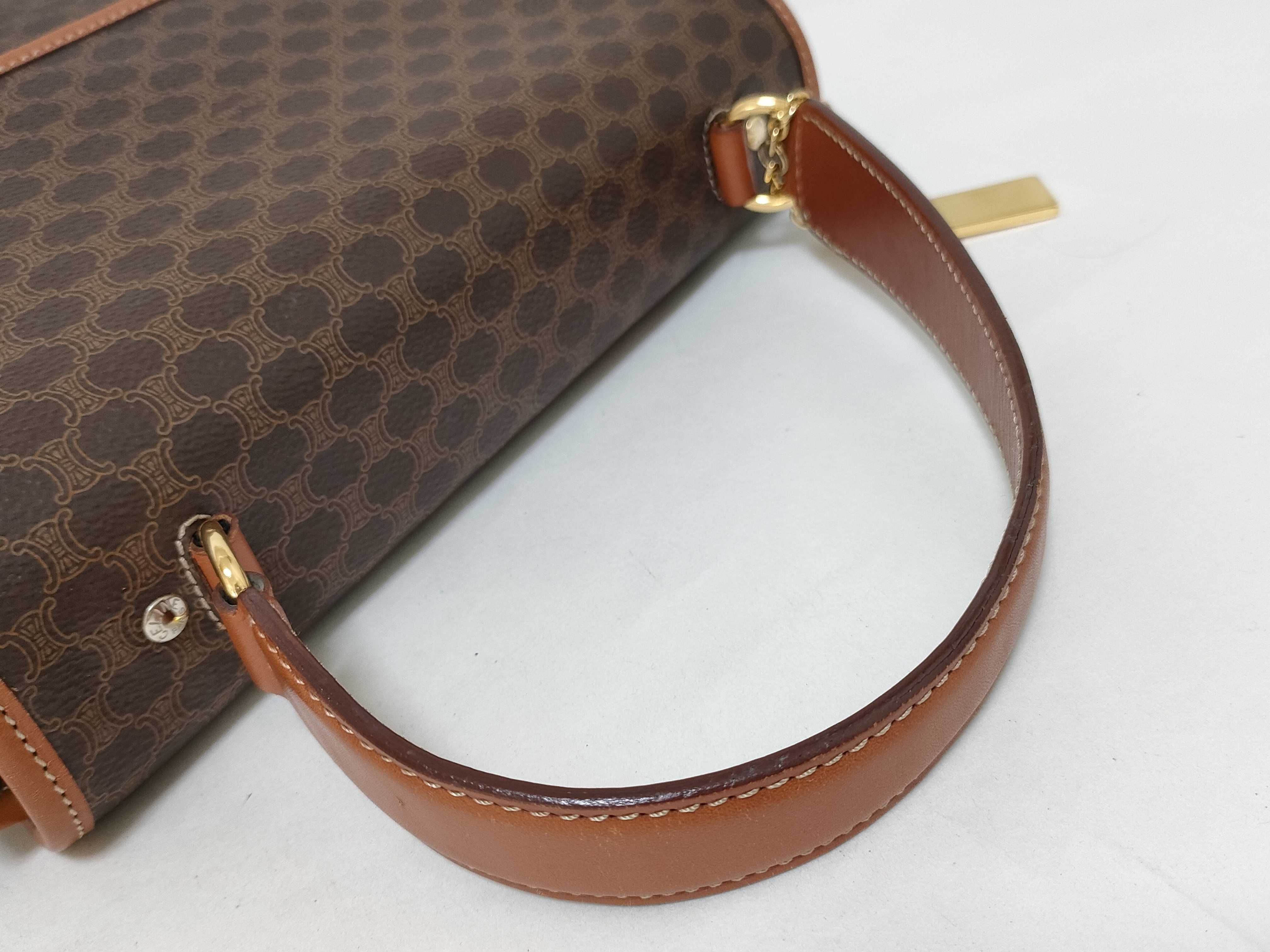 Brown Macadam Pattern Vintage 2-Way Bag Handbag — view 3