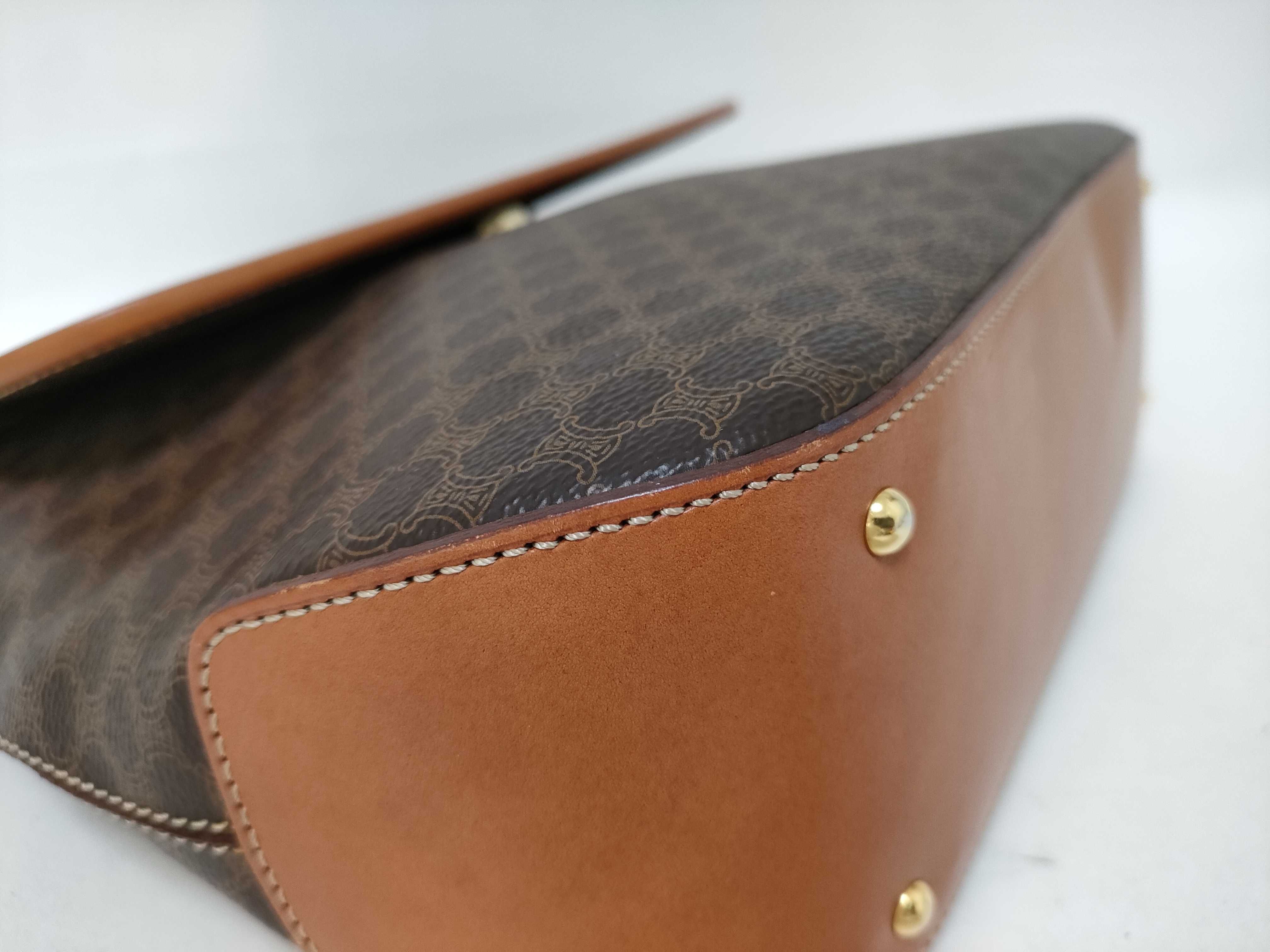 Brown Macadam Pattern Vintage 2-Way Bag Handbag — view 6