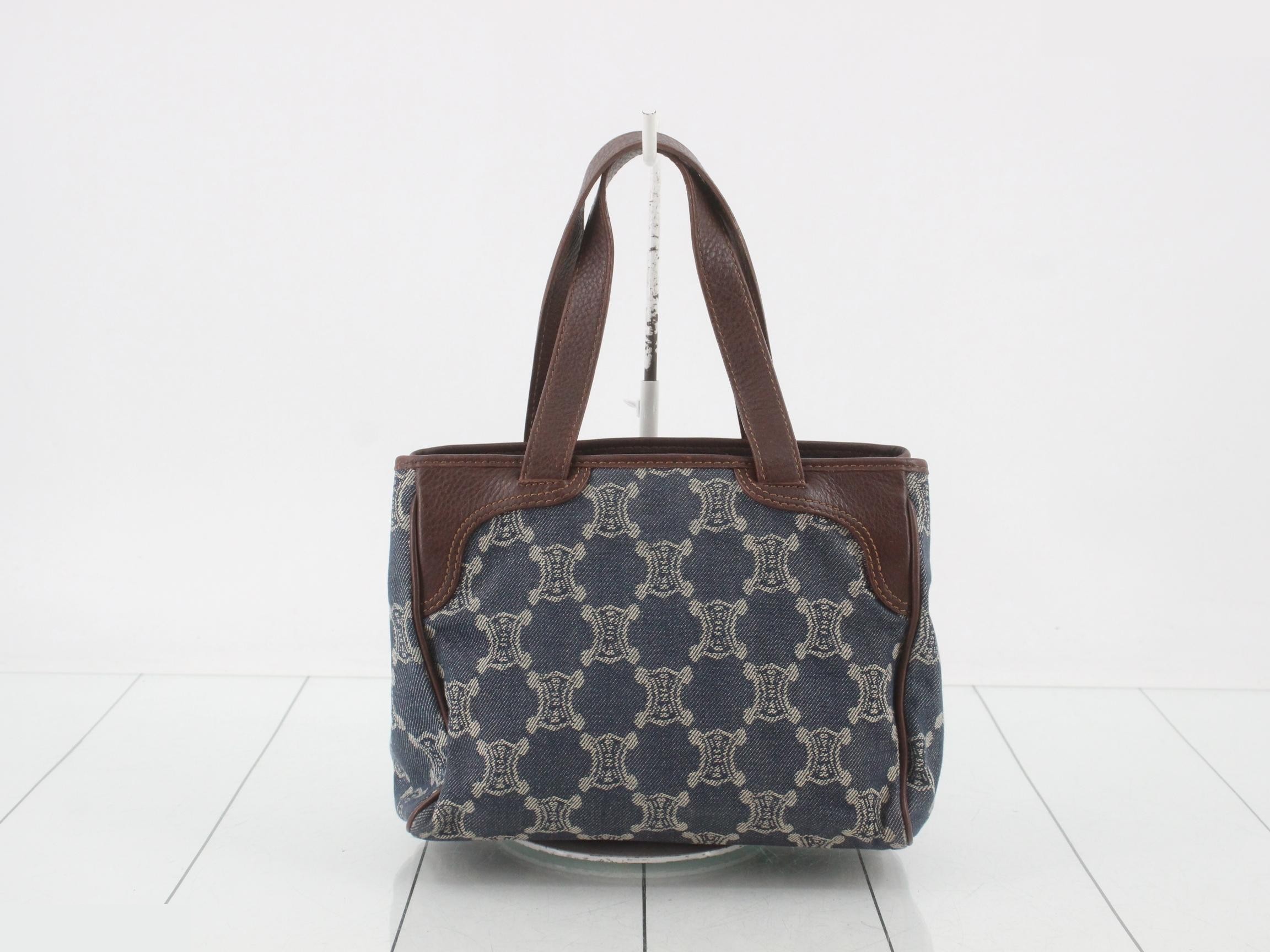 Paris Macadam Denim Handbag Tote Bag — view 2