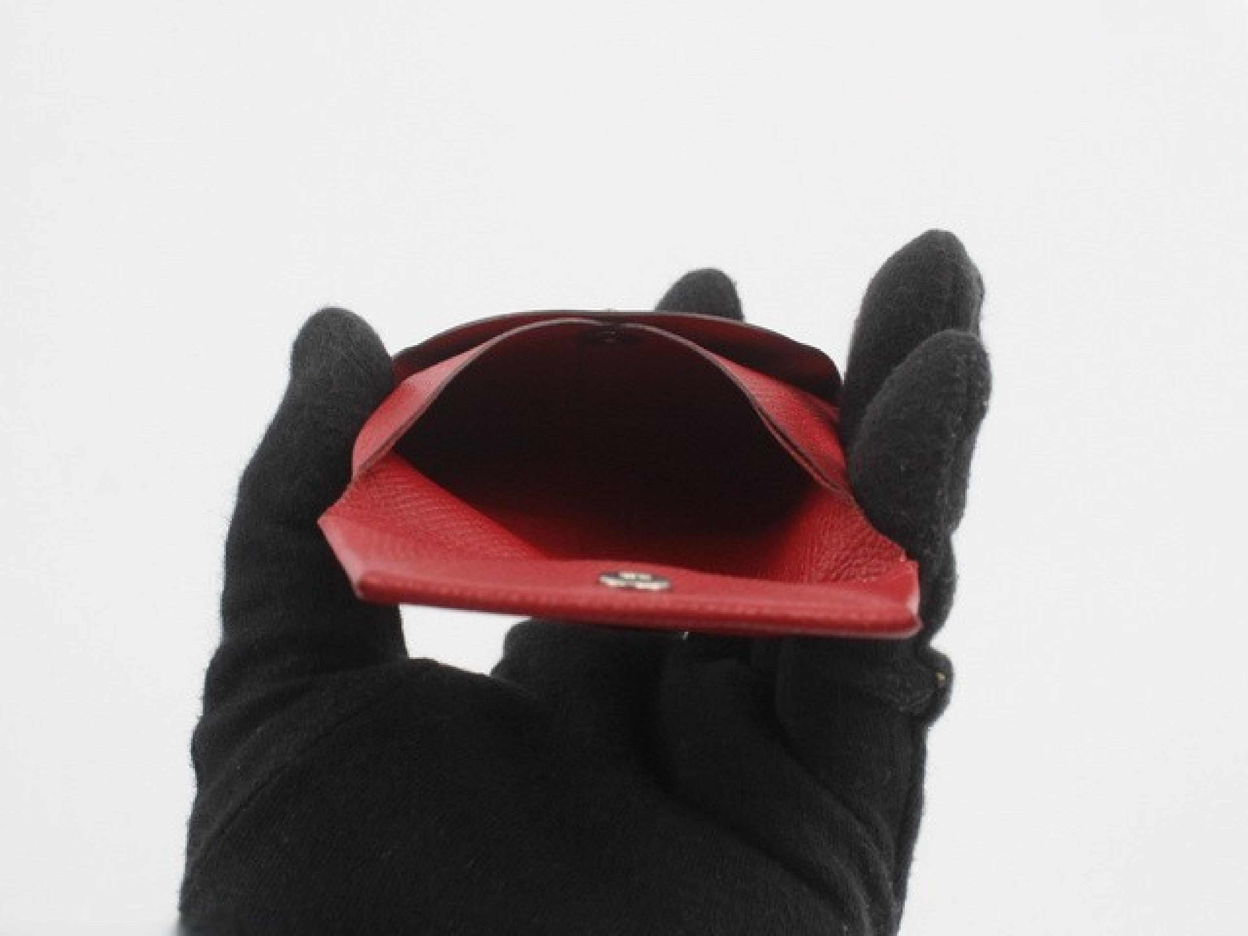 Bastia Leather Coin Case P Stamp Red Coin Case — view 4