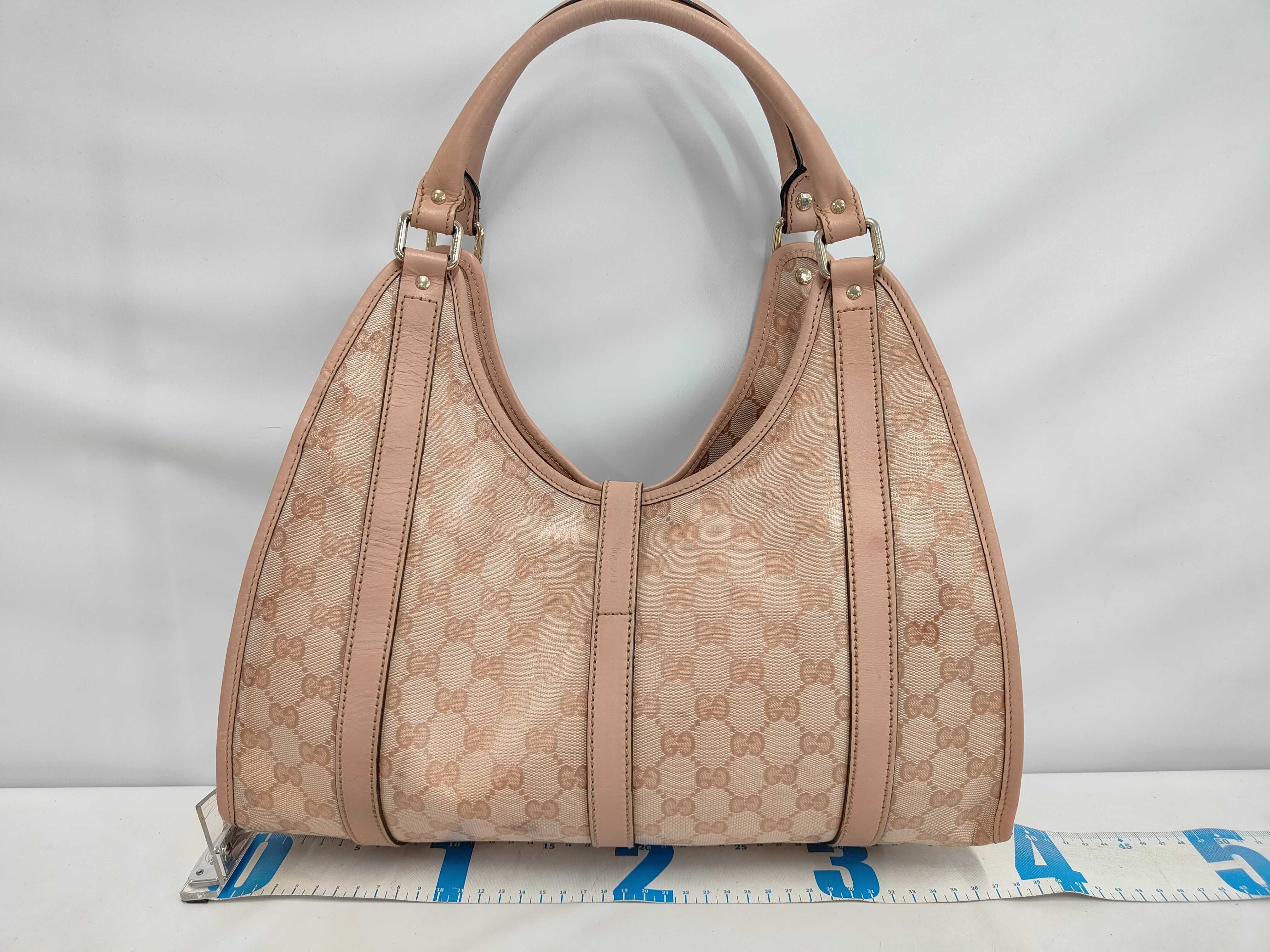 Pink Crystal Leather GG Monogram Jackie Shoulder Bag — view 2