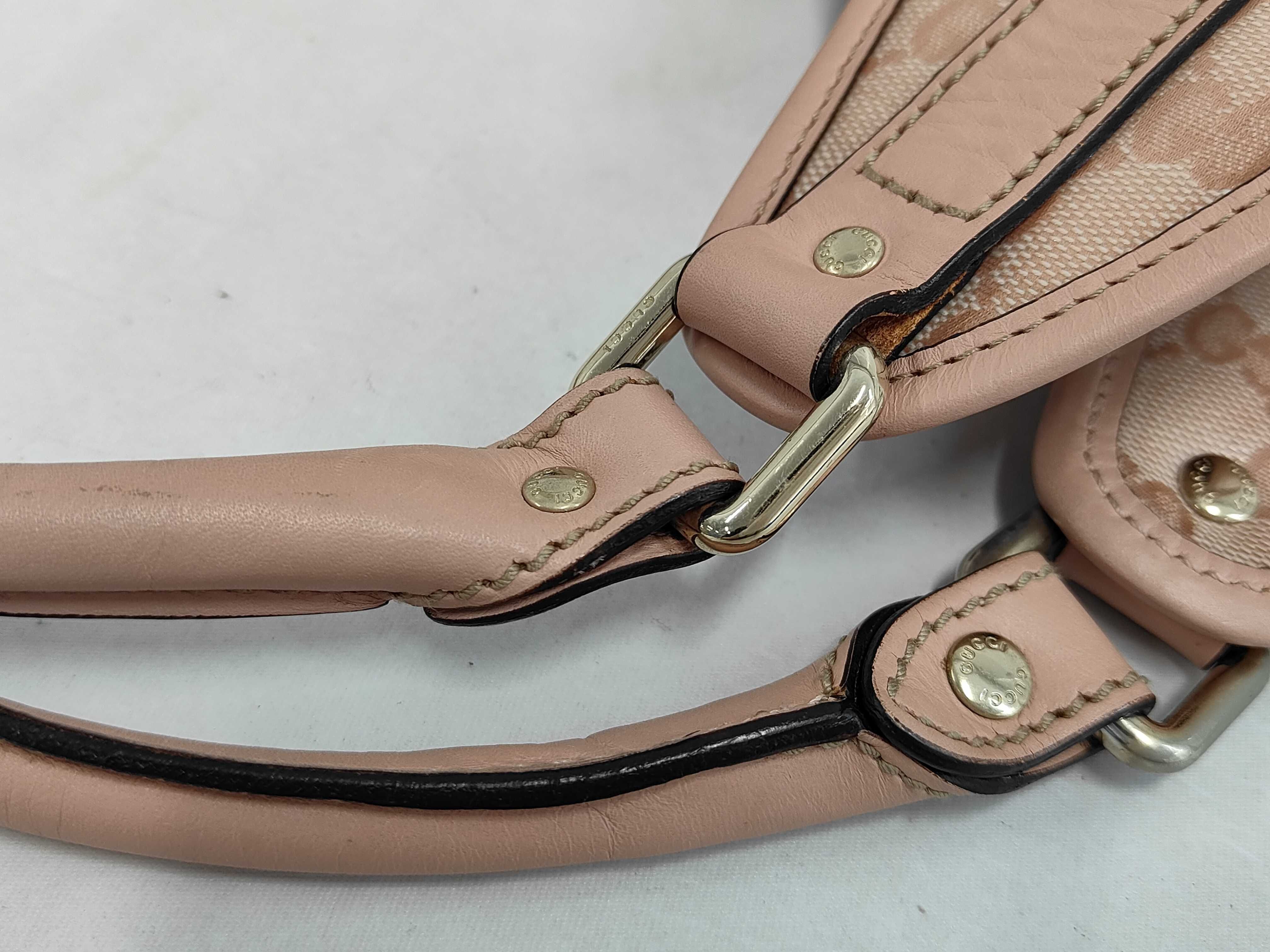 Pink Crystal Leather GG Monogram Jackie Shoulder Bag — view 6