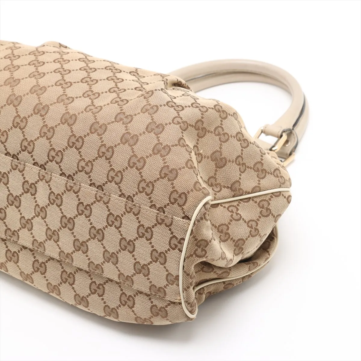 GG Canvas Sookie Canvas x Leather Handbag Beige 211944 — view 3