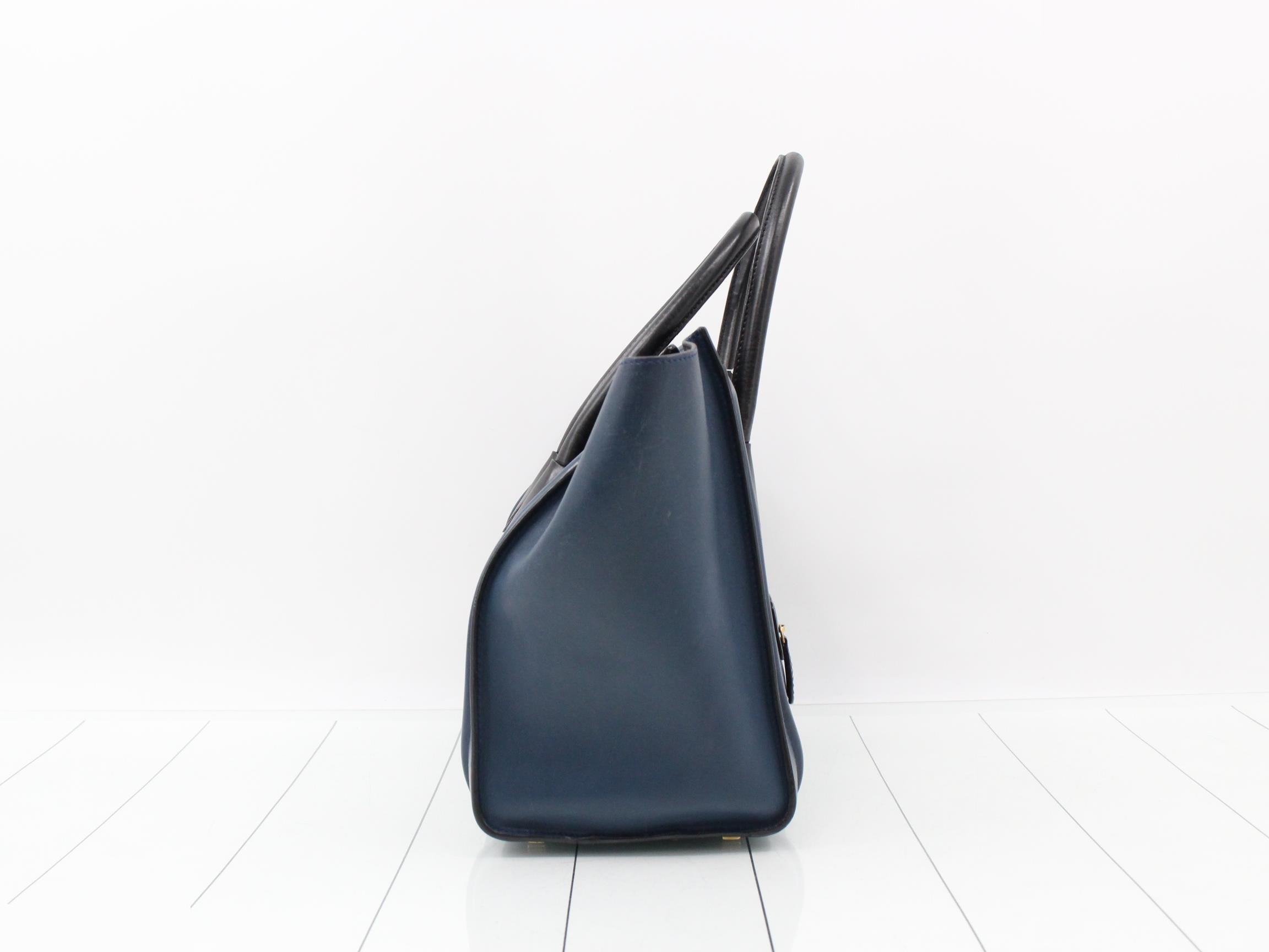 Luggage Mini Shopper Leather Tote Bag — view 4