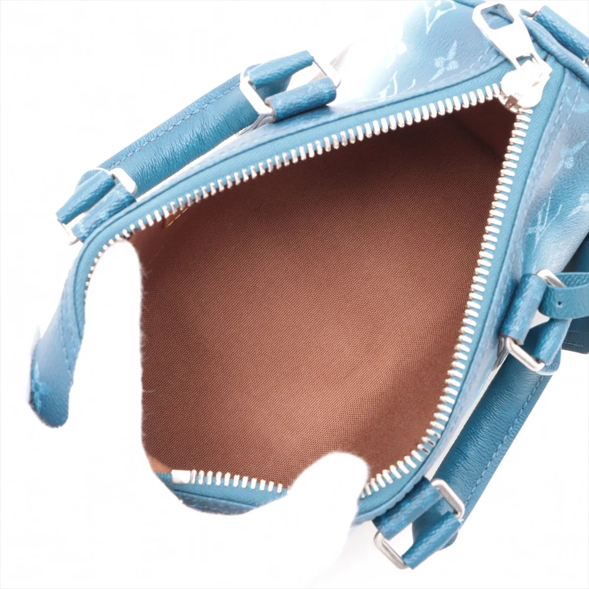 Monogram Pigment Keepall Bandoulière 25 M28026 Blue (RFID detected) — view 8