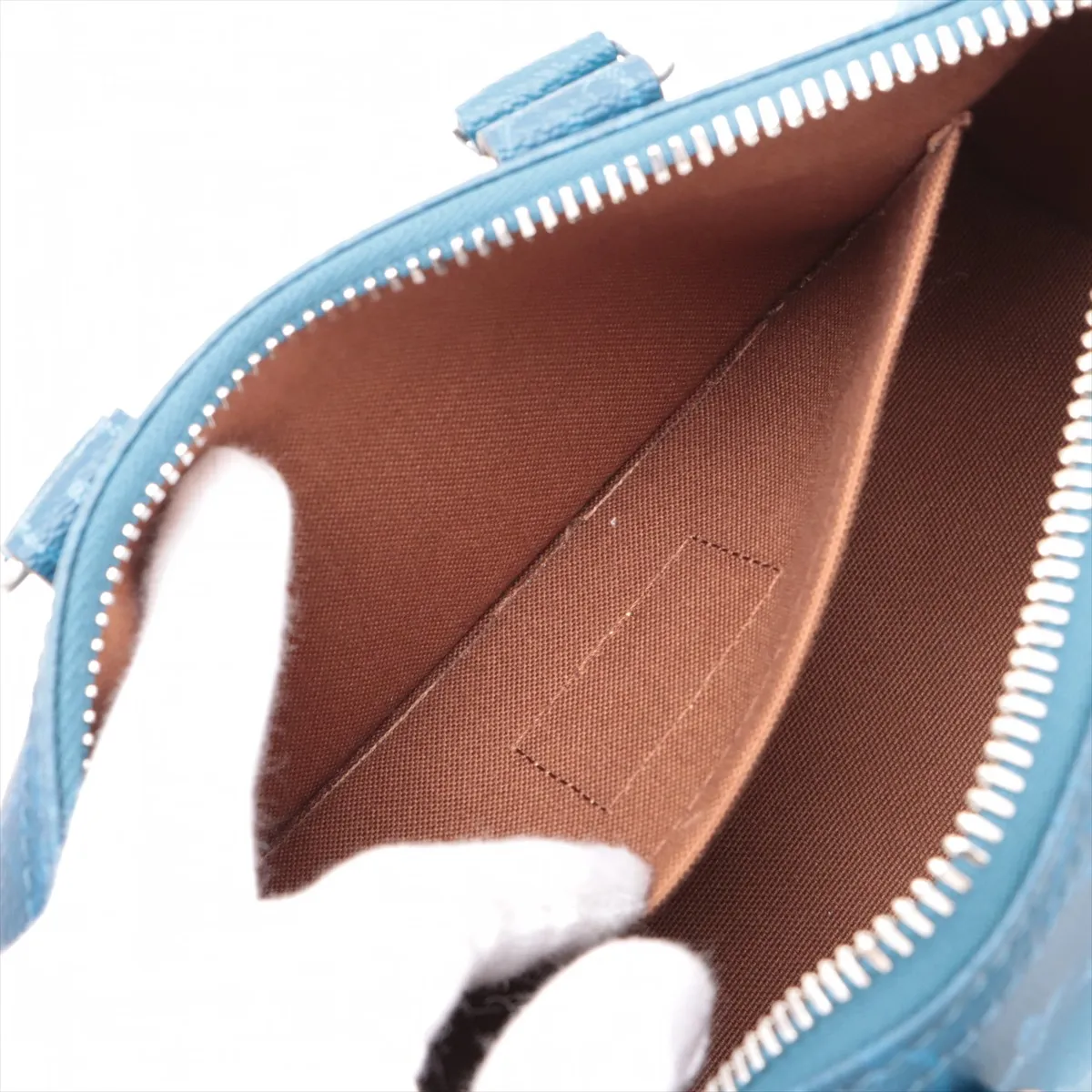 Monogram Pigment Keepall Bandoulière 25 M28026 Blue (RFID detected) — view 9