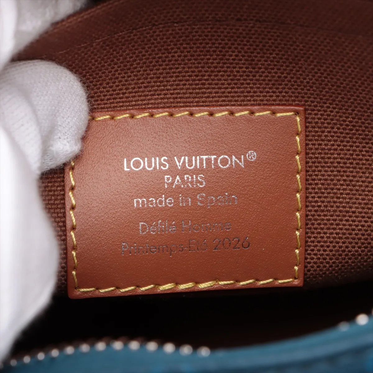 Monogram Pigment Keepall Bandoulière 25 M28026 Blue (RFID detected) — view 10