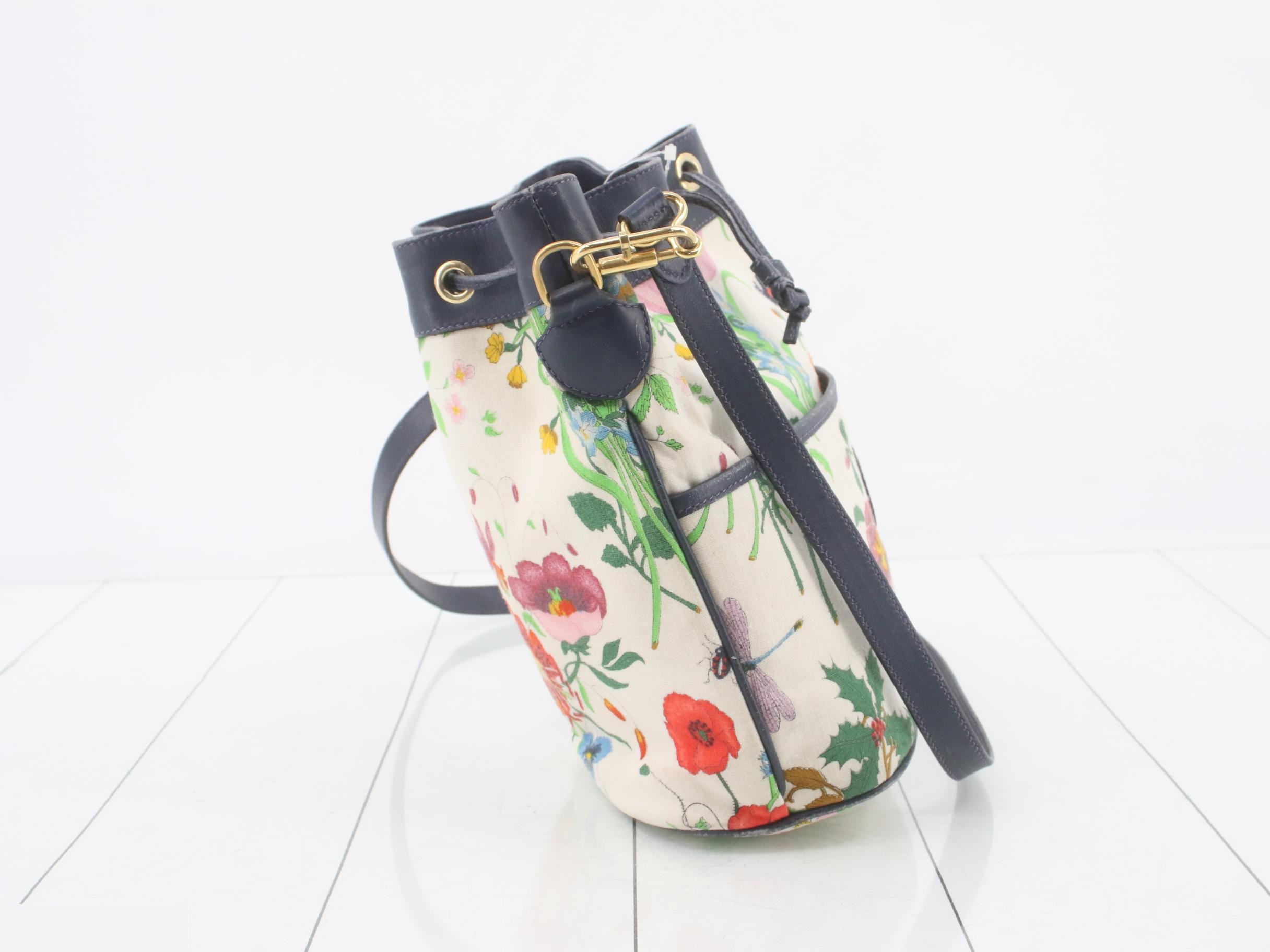 Flora drawstring shoulder bag — view 4