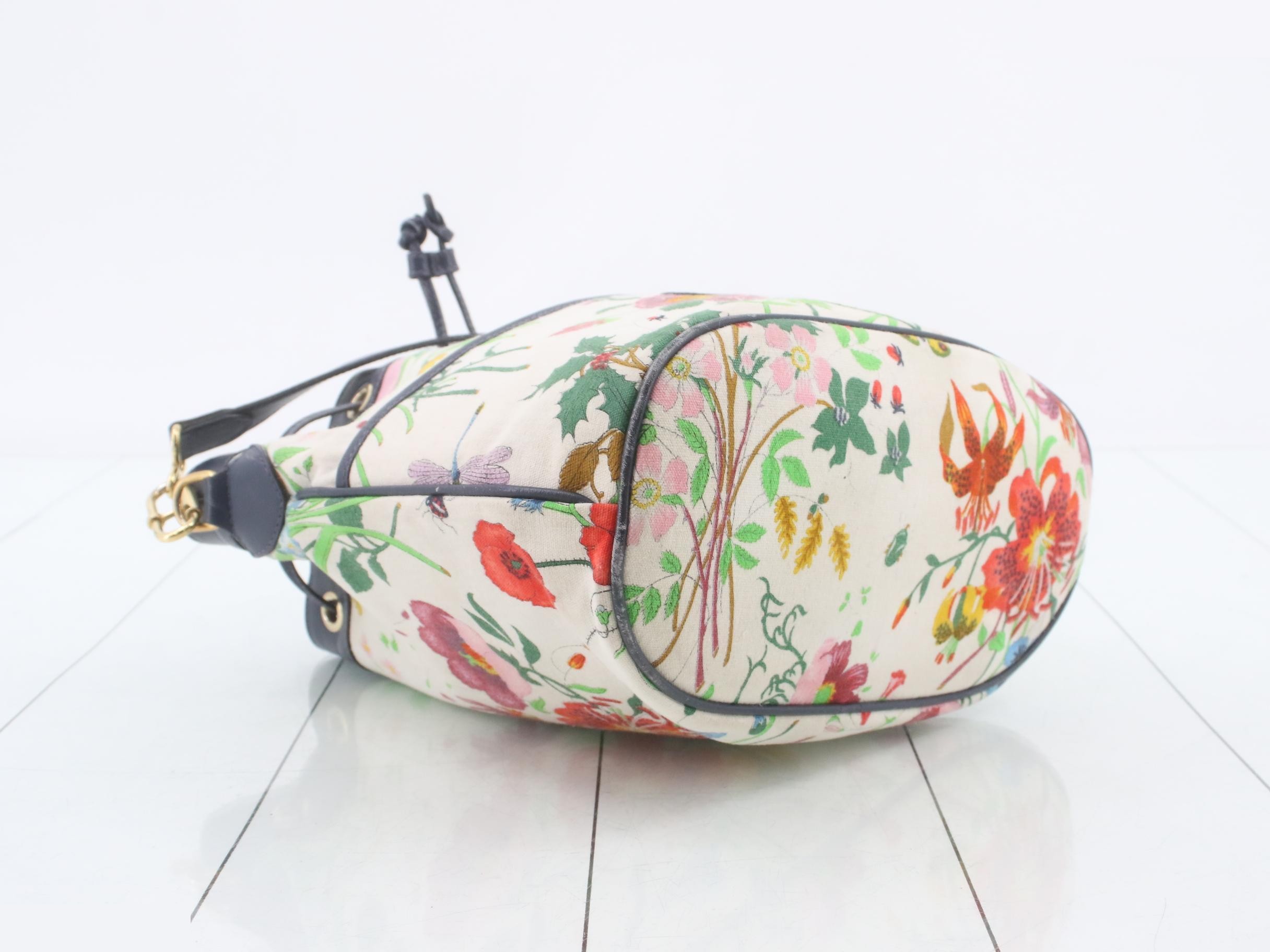 Flora drawstring shoulder bag — view 5