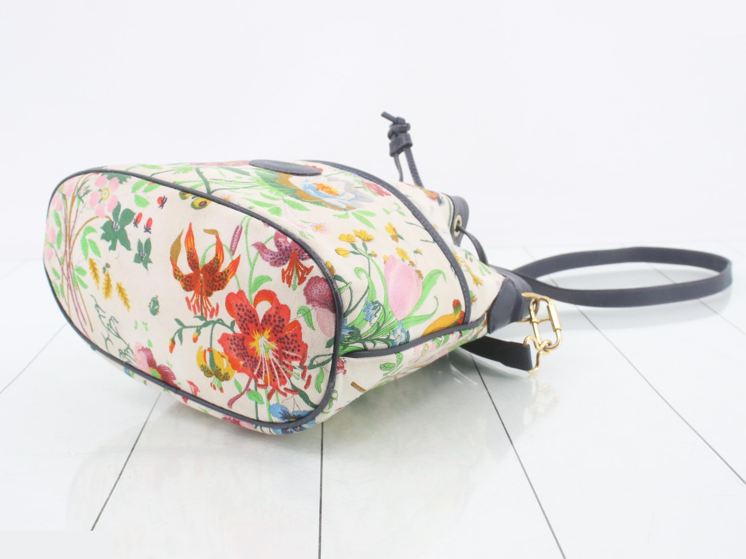 Flora drawstring shoulder bag — view 6