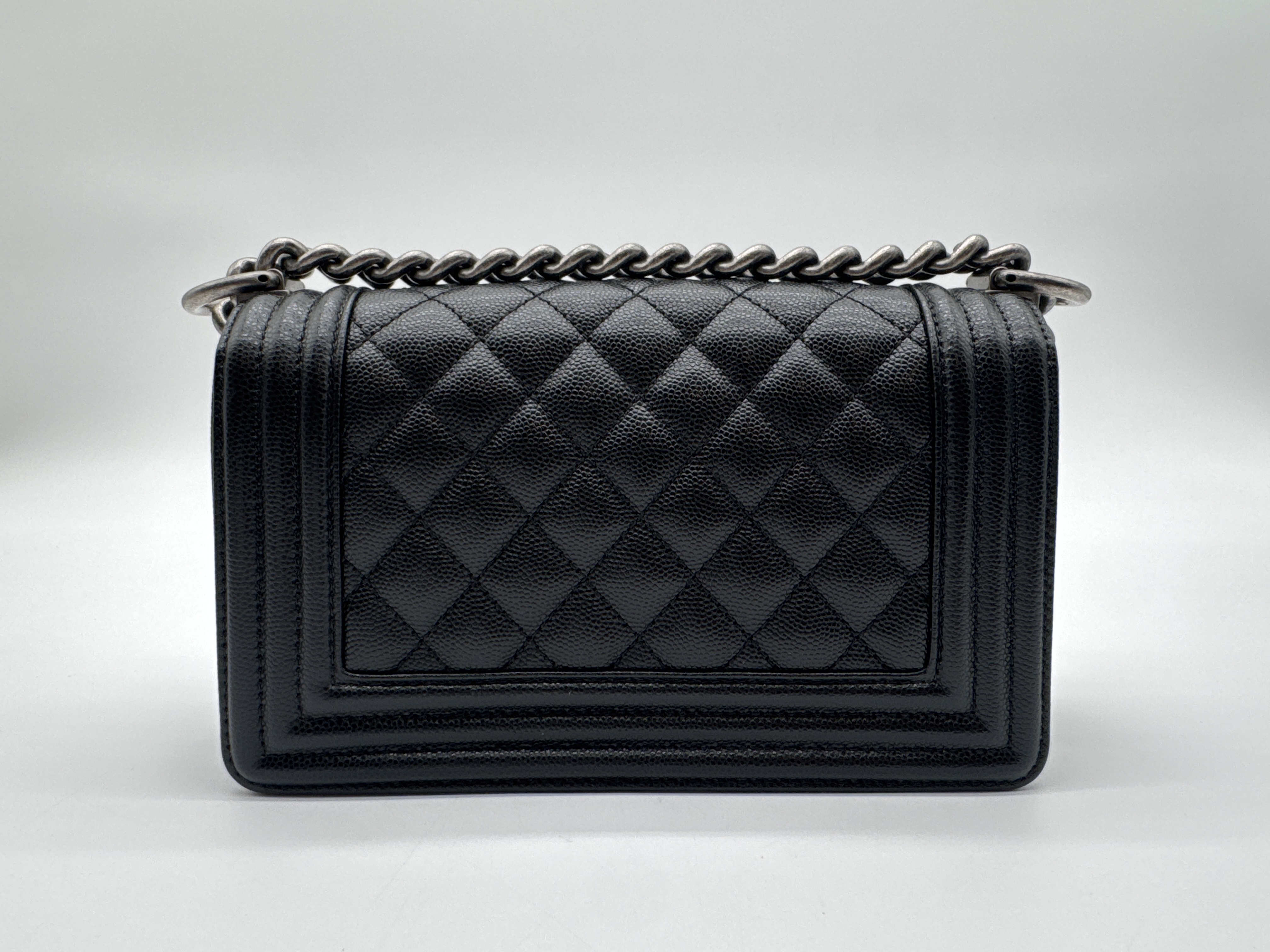 Caviar Skin Black Shoulder Bag — view 2