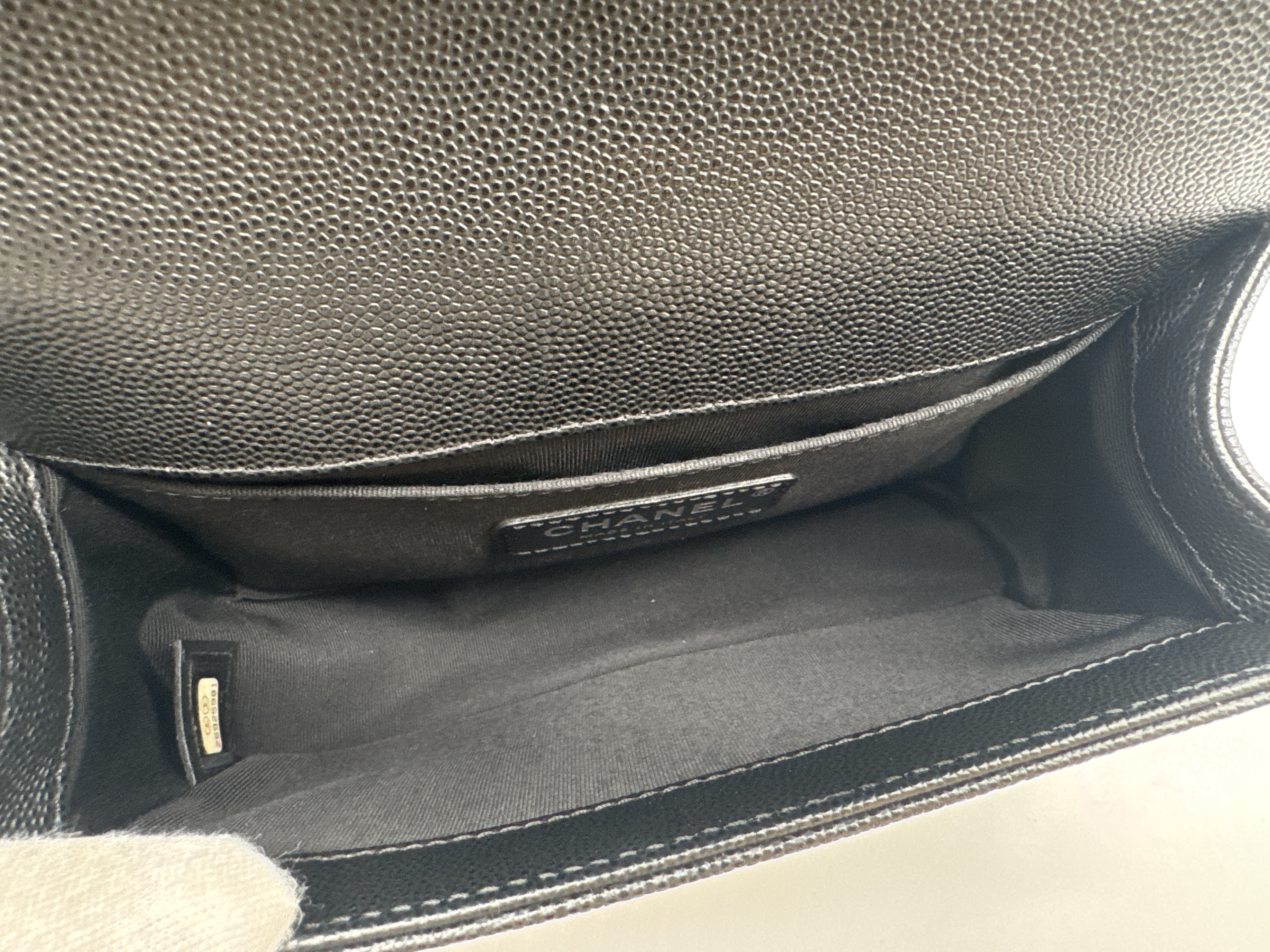 Caviar Skin Black Shoulder Bag — view 11