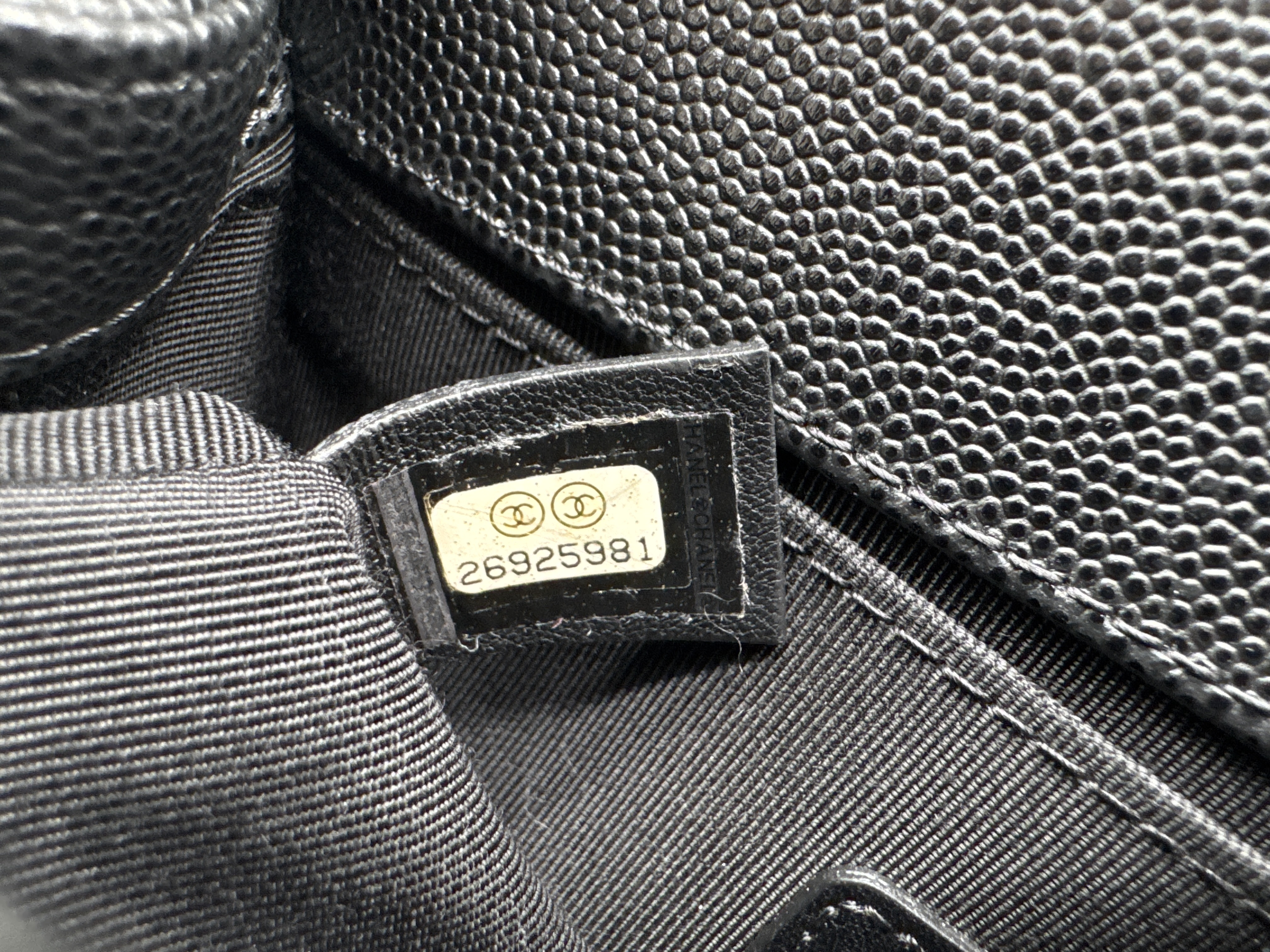 Caviar Skin Black Shoulder Bag — view 13