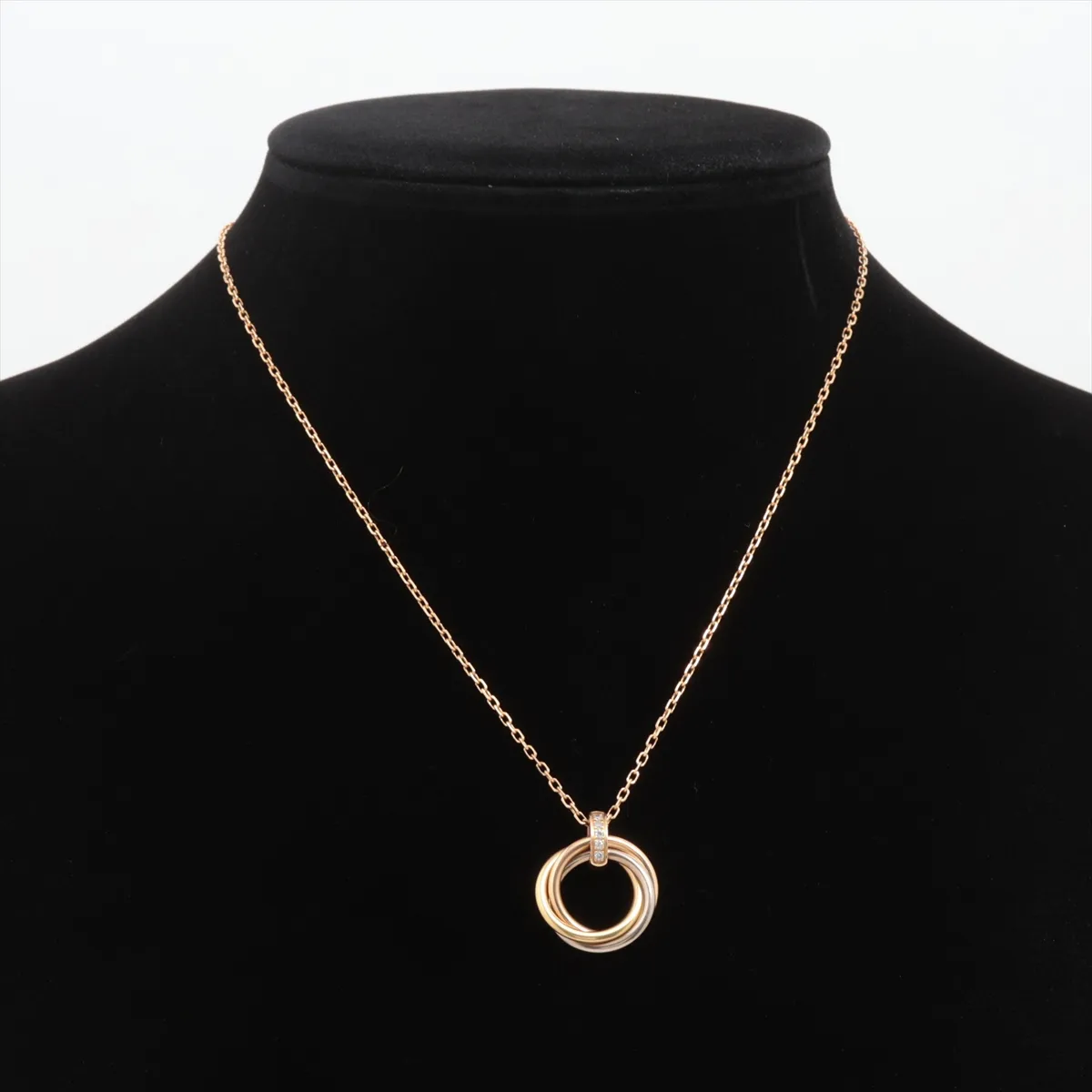 Trinity Diamond Necklace 750 (Yellow Gold x Pink Gold x White Gold) 8.7g BZP869 — view 5