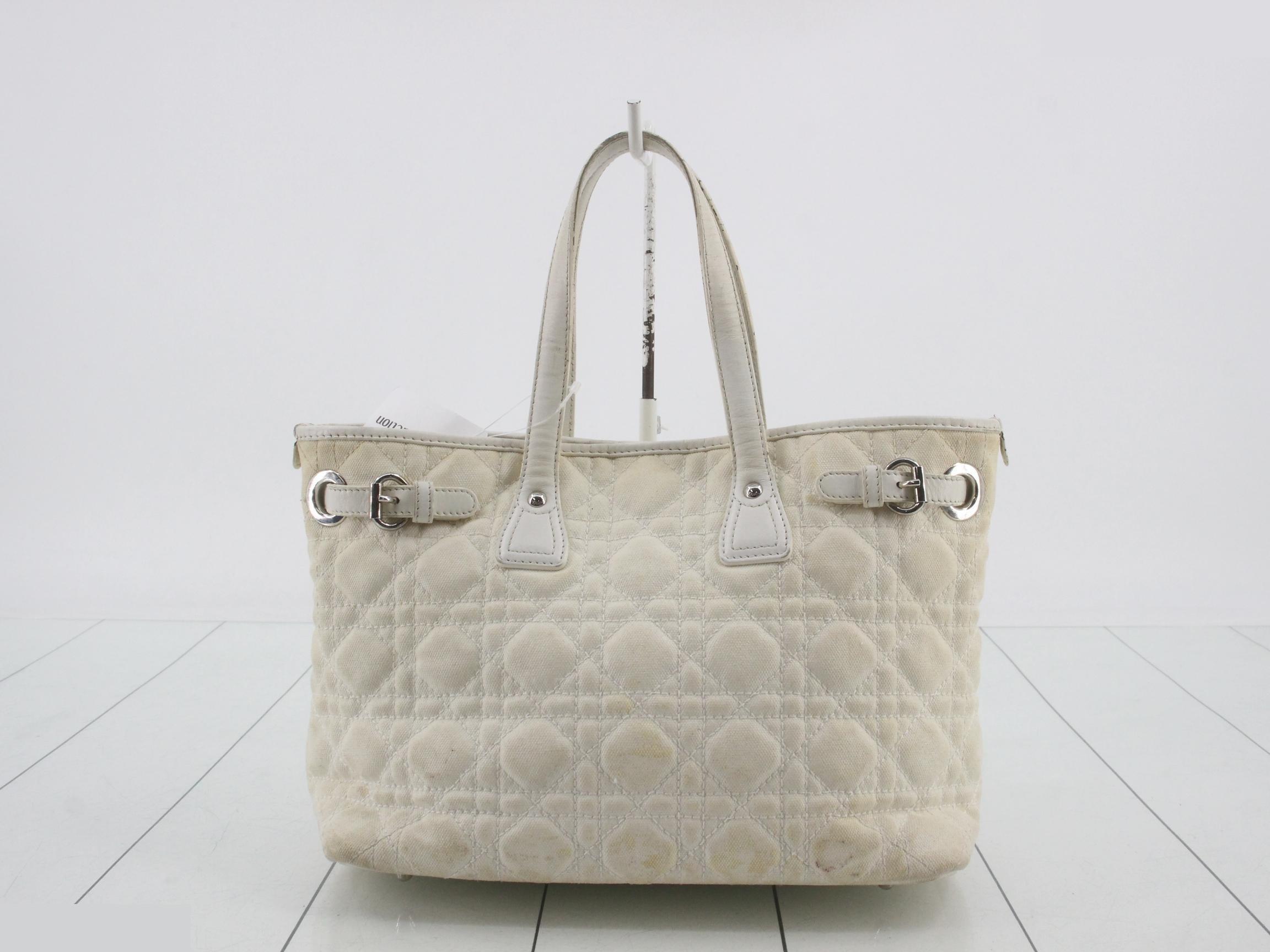 Panarea Cannage Tote Bag, White — view 2