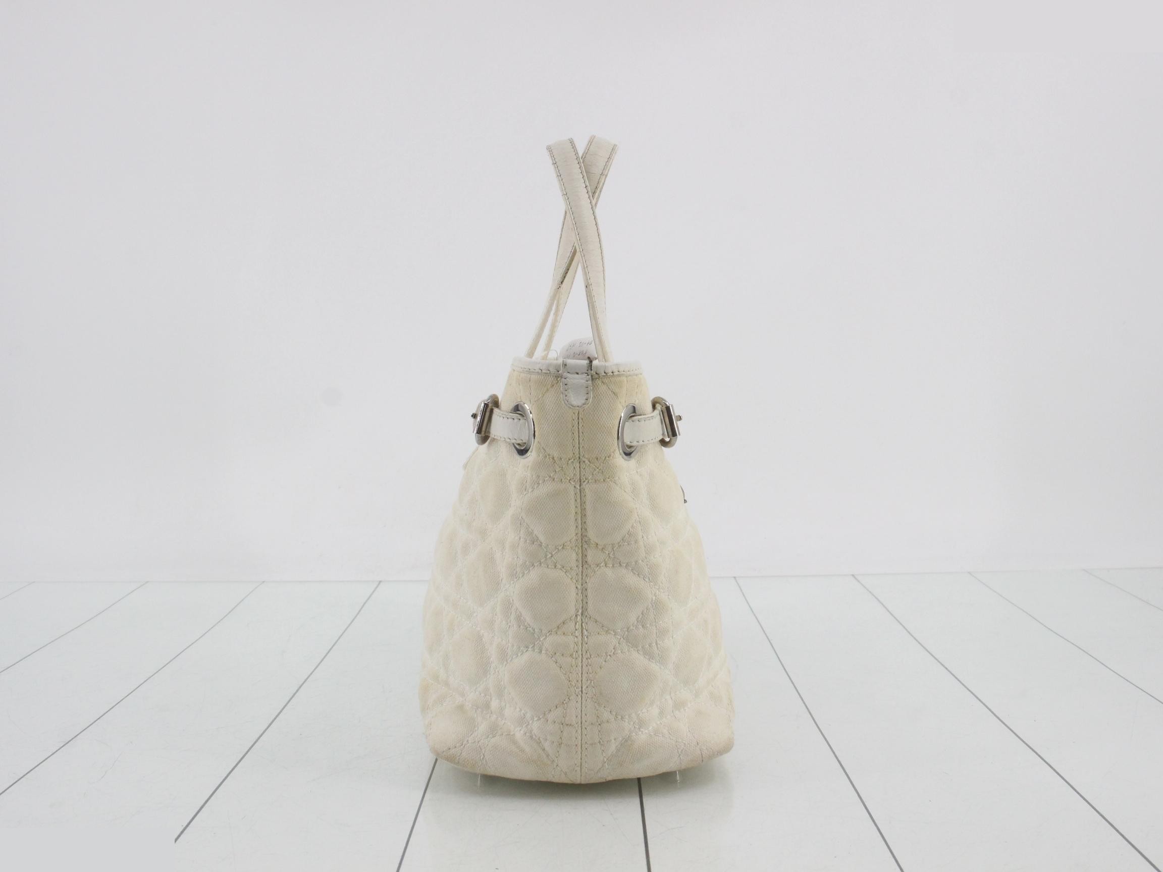 Panarea Cannage Tote Bag, White — view 4