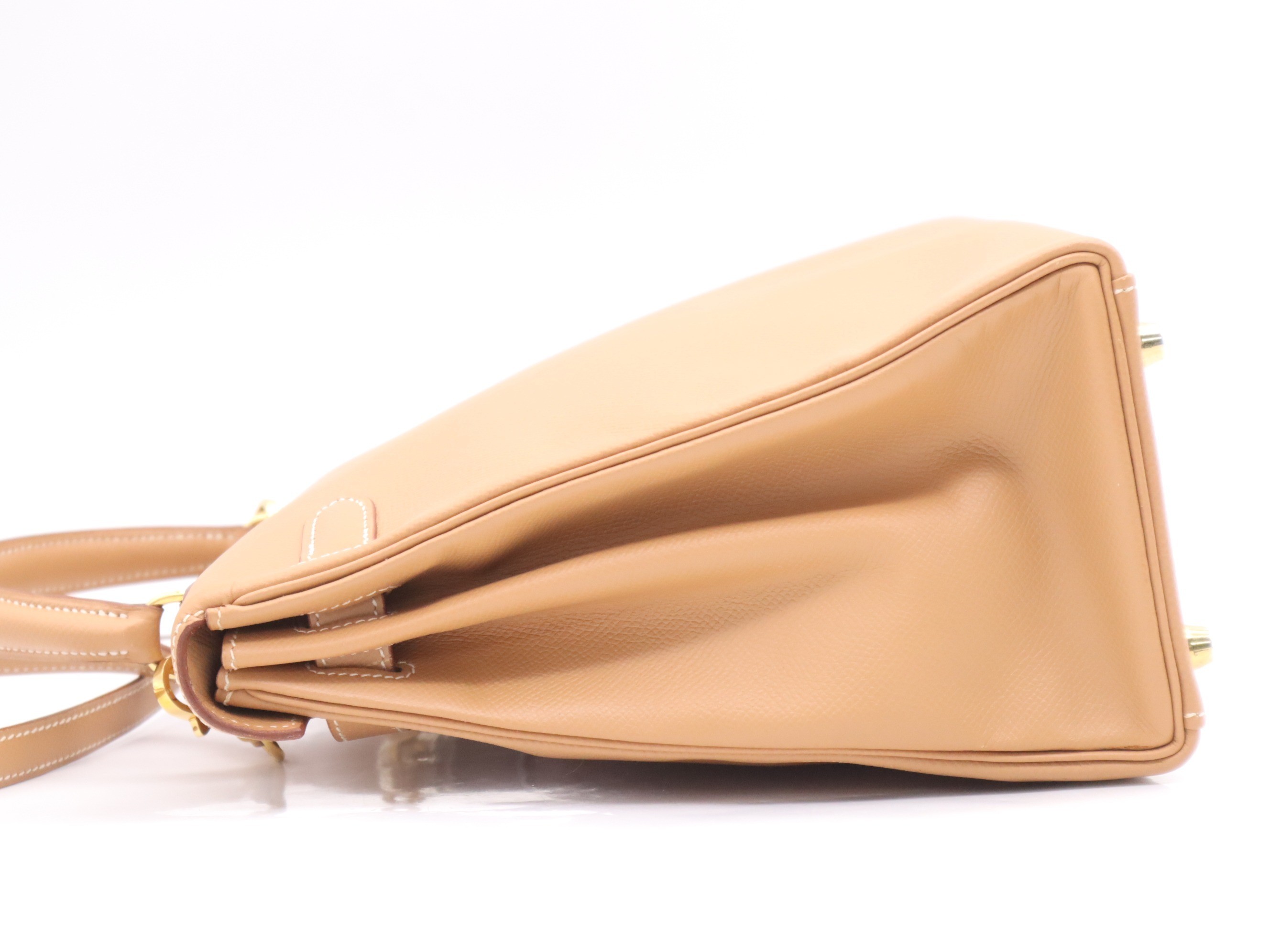 Courchevel Kelly 32, brown beige, gold hardware, C stamp, 1999. — view 3
