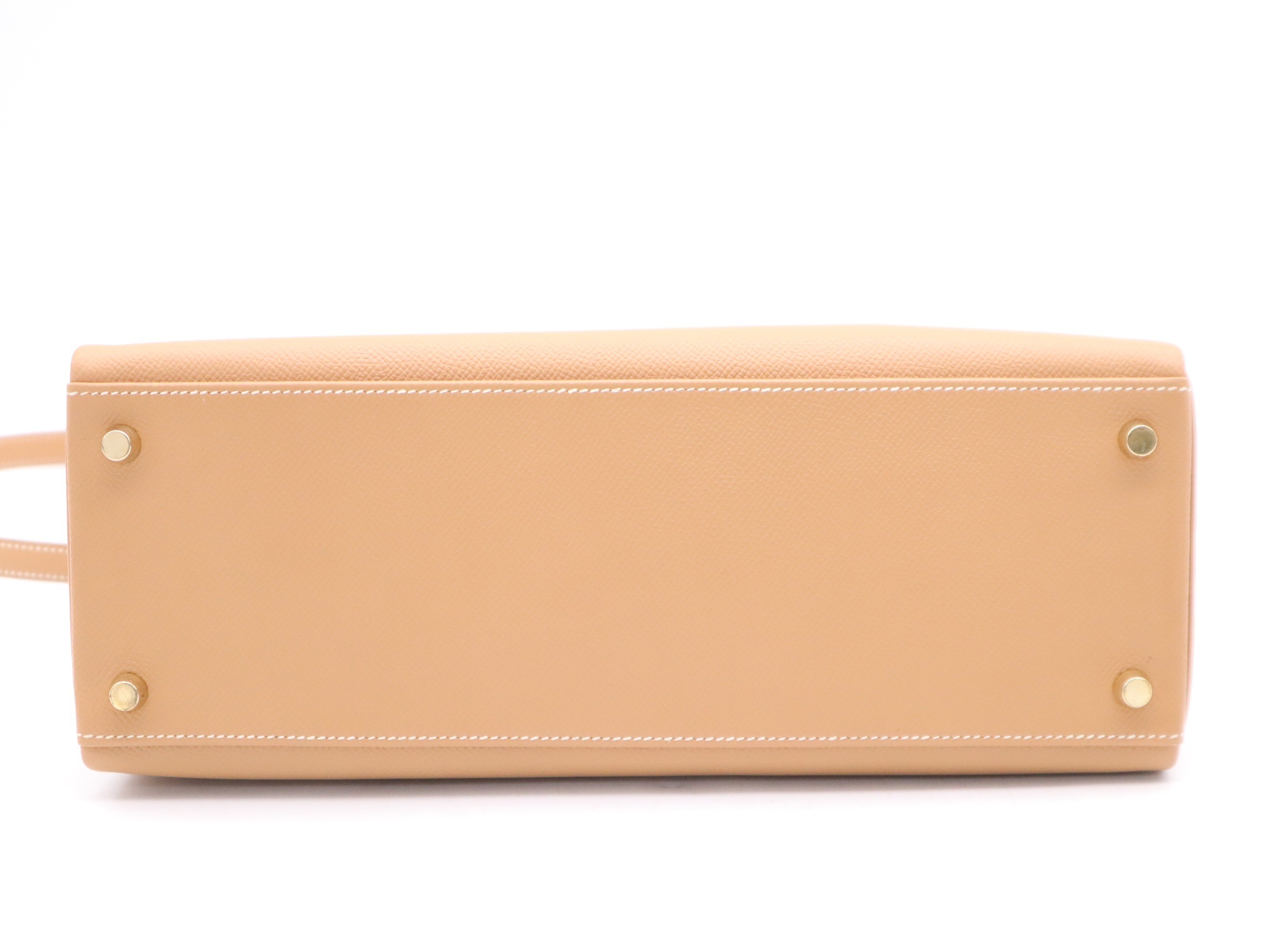 Courchevel Kelly 32, brown beige, gold hardware, C stamp, 1999. — view 4