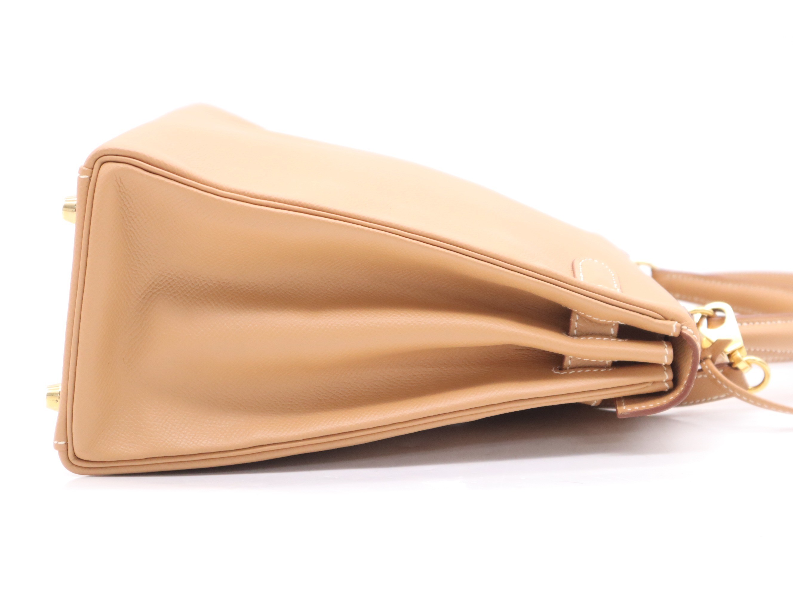 Courchevel Kelly 32, brown beige, gold hardware, C stamp, 1999. — view 5