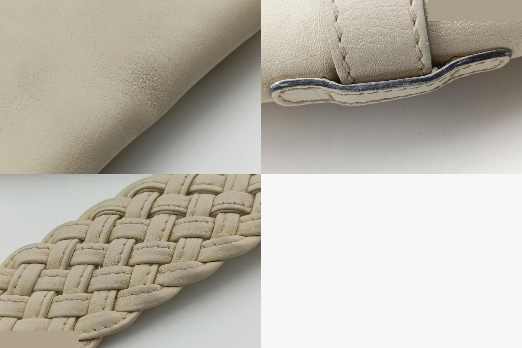 Handmade tassel medium flap leather bag, white — view 11