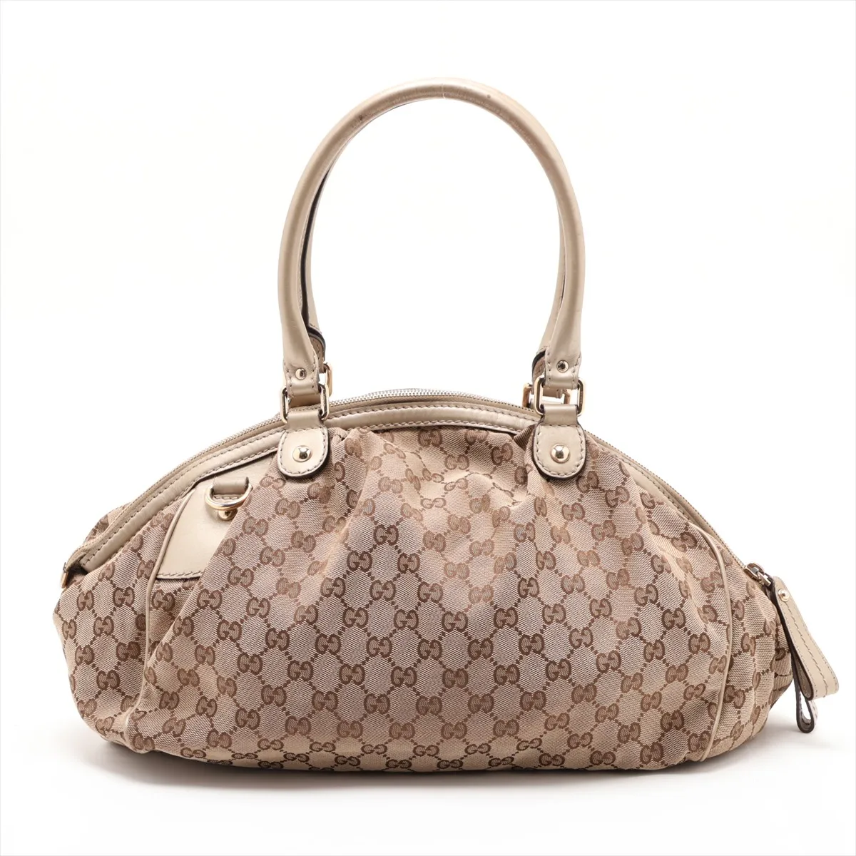 GG Canvas 223974 Canvas x Leather Handbag Beige x Gold — view 2