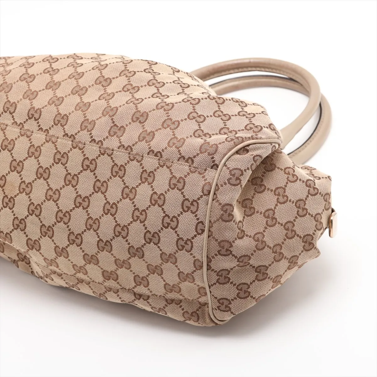 GG Canvas 223974 Canvas x Leather Handbag Beige x Gold — view 3