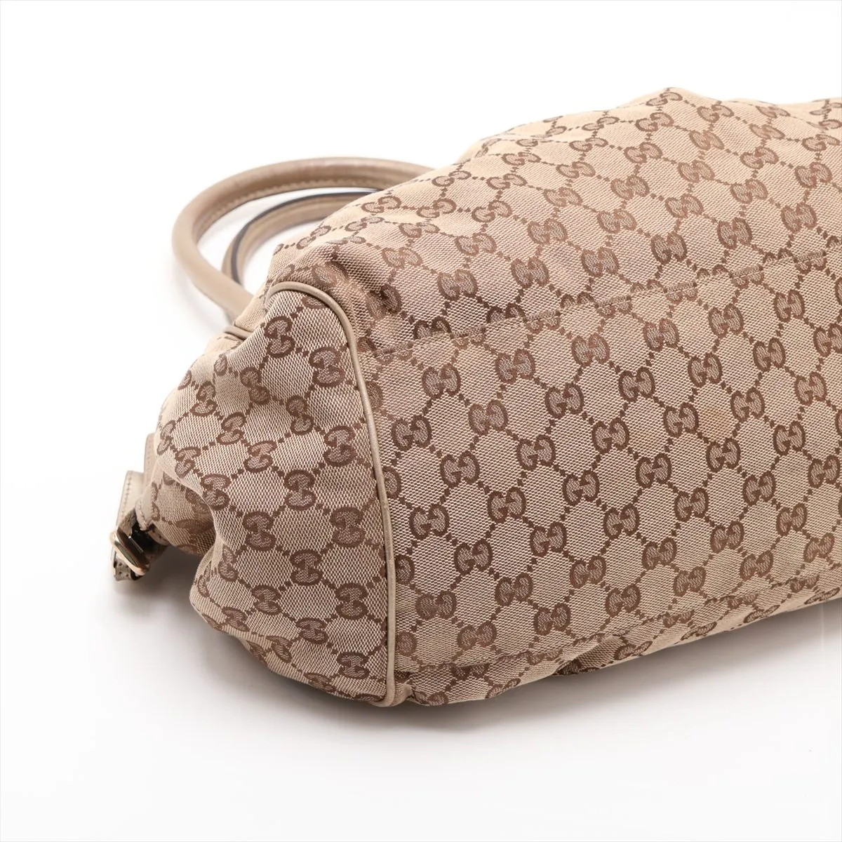 GG Canvas 223974 Canvas x Leather Handbag Beige x Gold — view 4