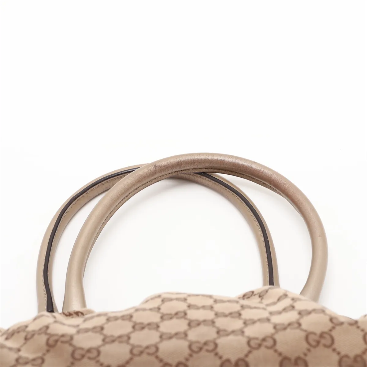 GG Canvas 223974 Canvas x Leather Handbag Beige x Gold — view 6