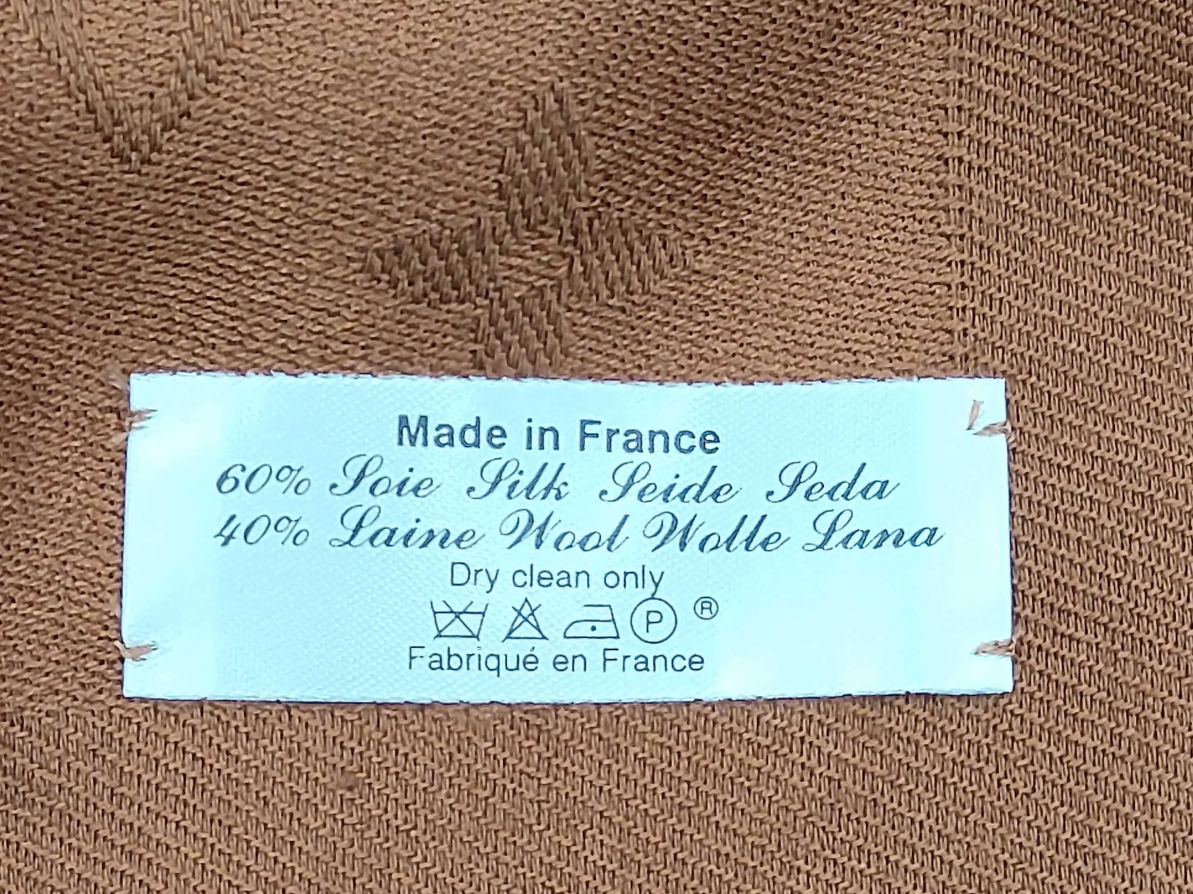 Monogram Silk Shawl, Brown, Other Accessories — view 5